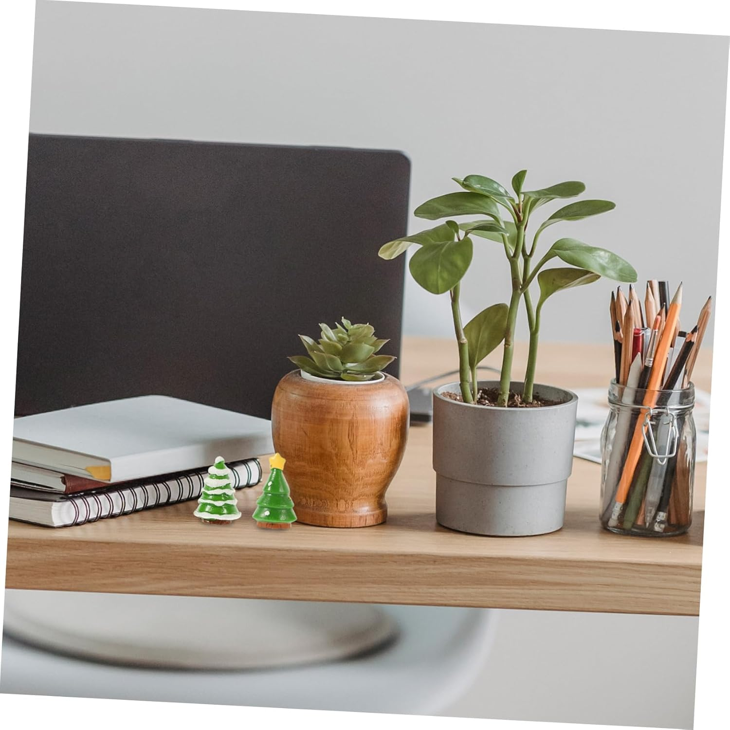 12Pcs Mini Xmas Tree Decoration Assorted Christmas Decoration Artificial Xmas Tree image number 5