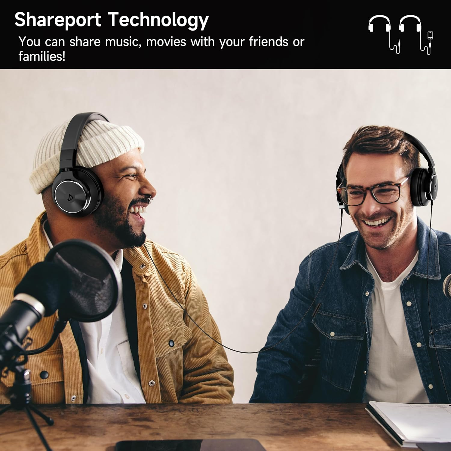 DJ Headphones over Ear Headphones Studio Monitor & Mixing DJ Stereo Headsets with 50Mm Neodymium Drivers and 1/4 to 3.5Mm Jack for AMP Computer Recording Podcast Keyboard Guitar Laptop (Black) image number 3