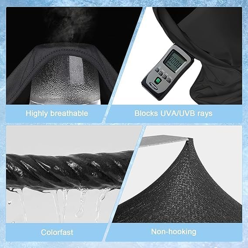 Cooling Balaclava Sun UV Protection Hood, Breathable Full Head Mask Face Cover for Men Women - Cycling Motorcycle Fishing Running Outdoor Sports Lightweight Adjustable Face Hood image number 6