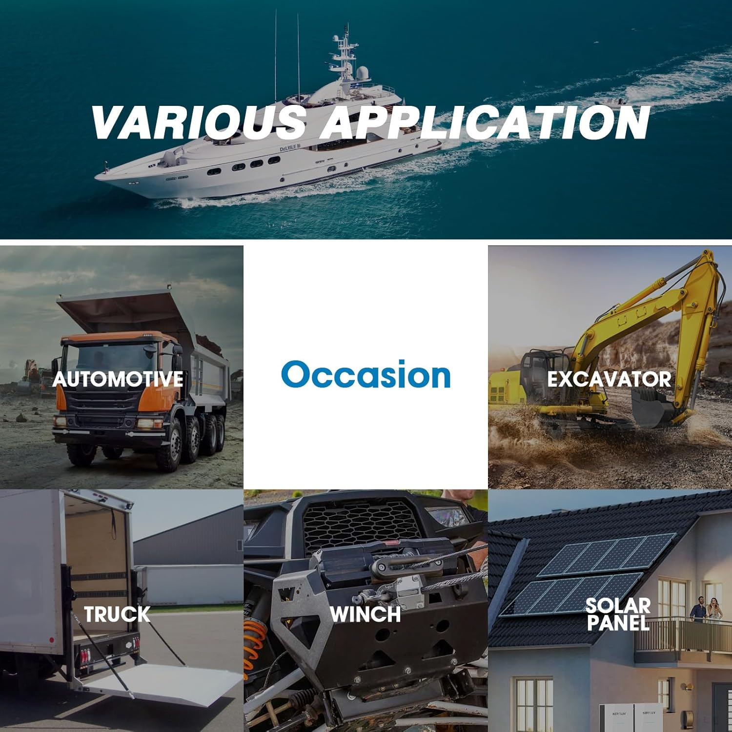 GLOSO E99 Waterproof Circuit Breaker 12V-48V DC Extended Surface Mount Manual Reset High-Amp for Marine RV Truck (50A) image number 5