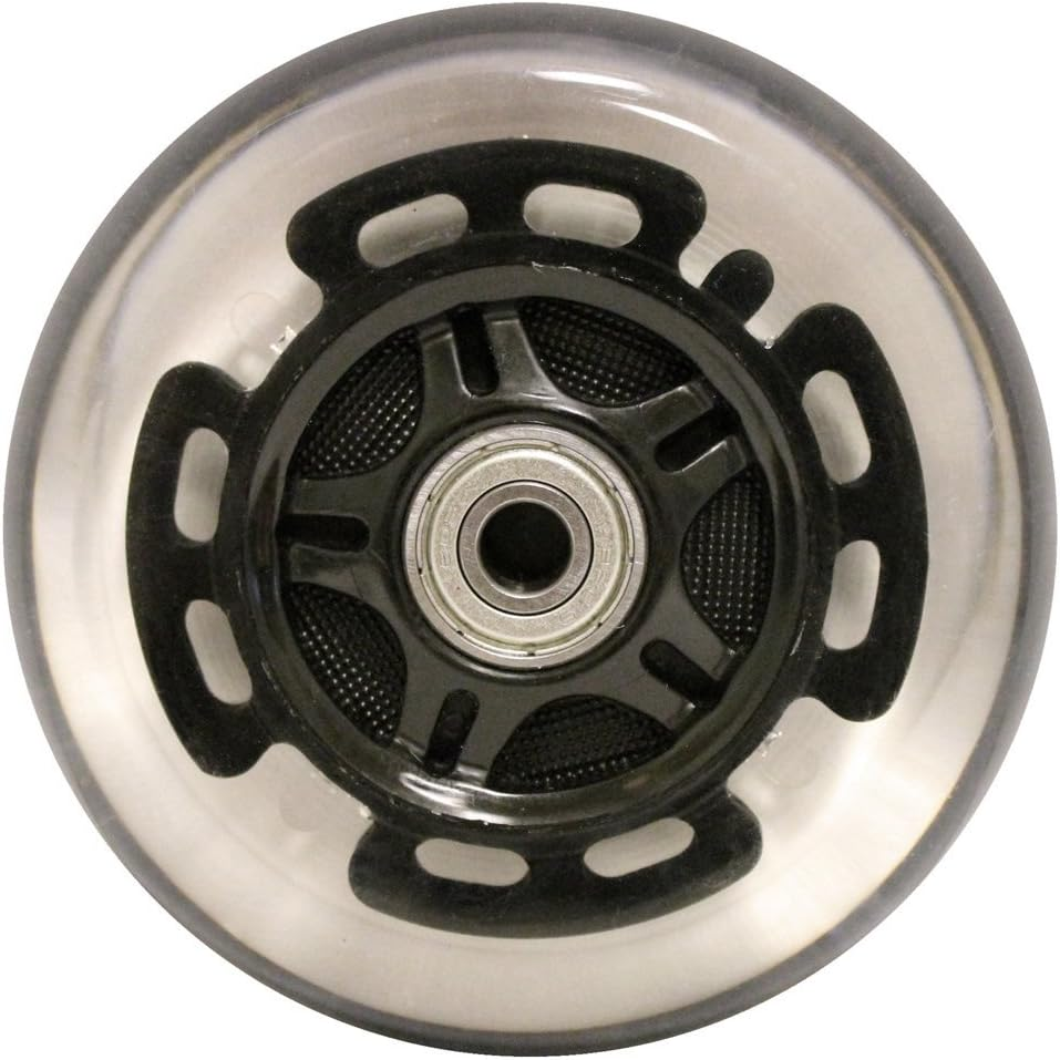 L.E.D. Scooter Wheels with Abec 9 Bearings for Razor Scooters 100Mm Light up Black 2-Pack image number 2