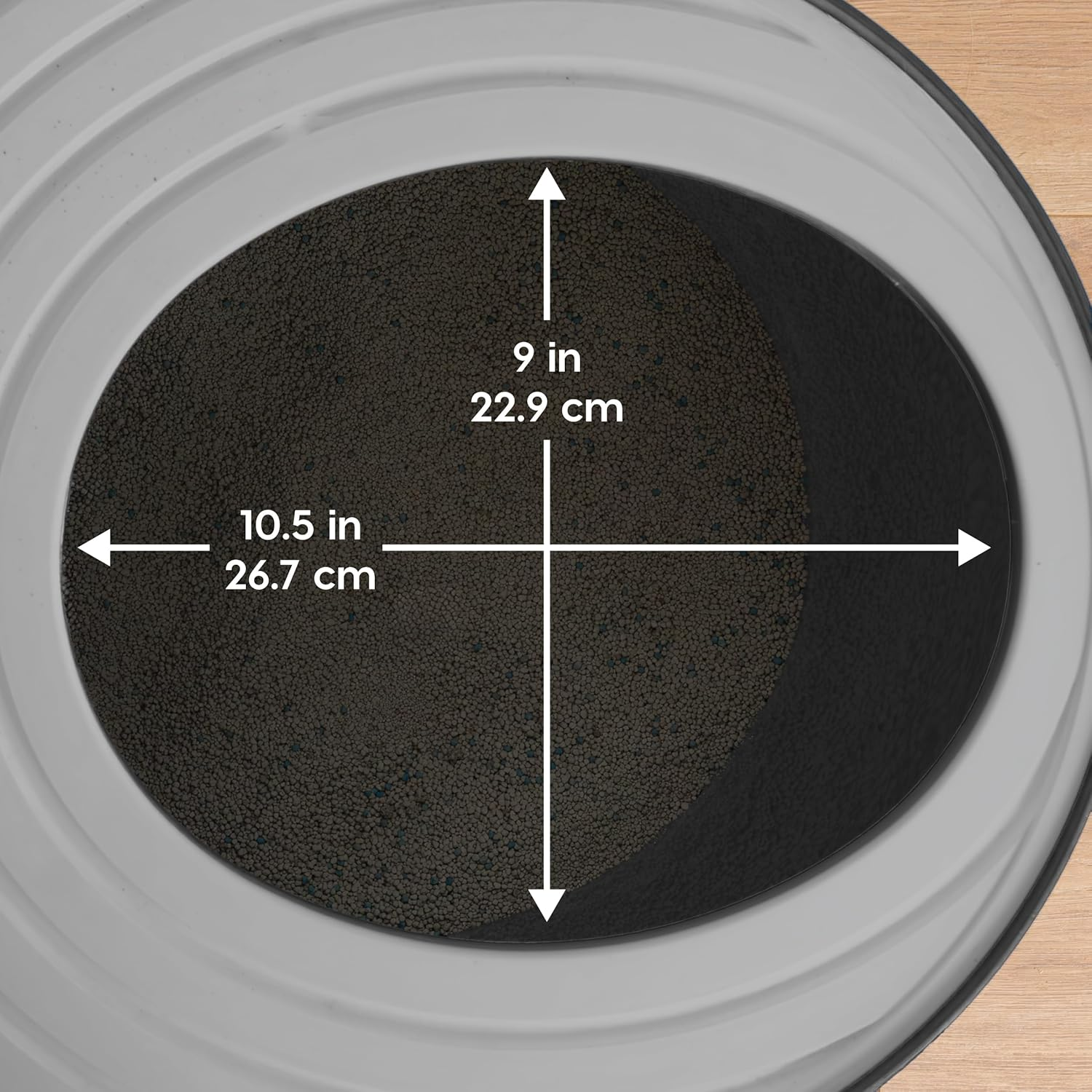 IRIS Top Entry Cat Litter Box, Black/Light Gray image number 1