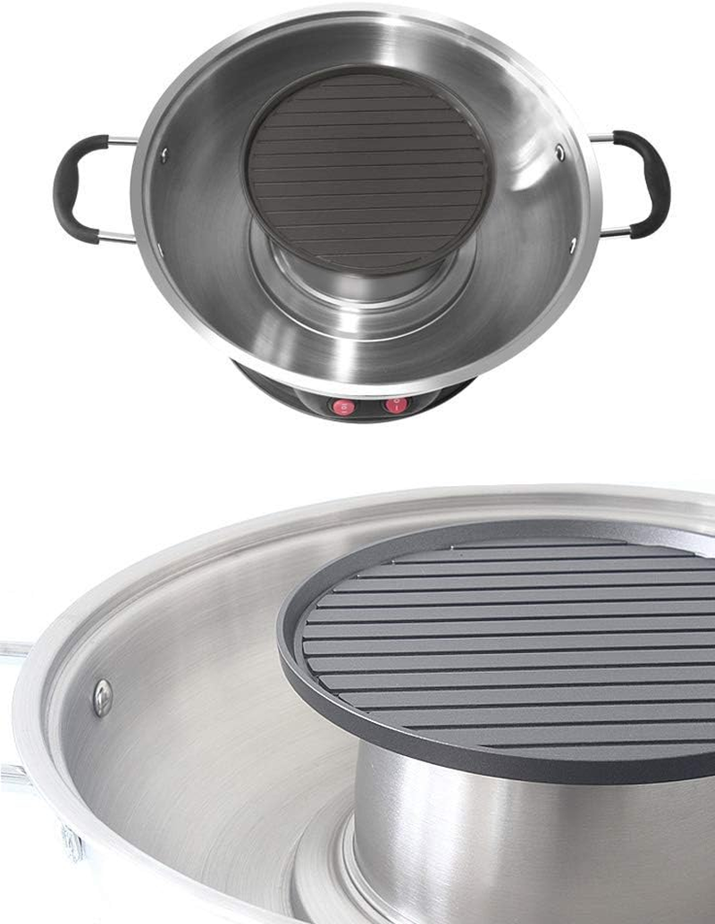 2In1 Electric Hotpot with BBQ Grill by Galaxy Tiger SET-400A - Stainless Steel Shabu Shabu Steamboat and BBQ Grill Combined in One Hot Pot - Perfect for Family Gatherings, Parties and Events image number 2