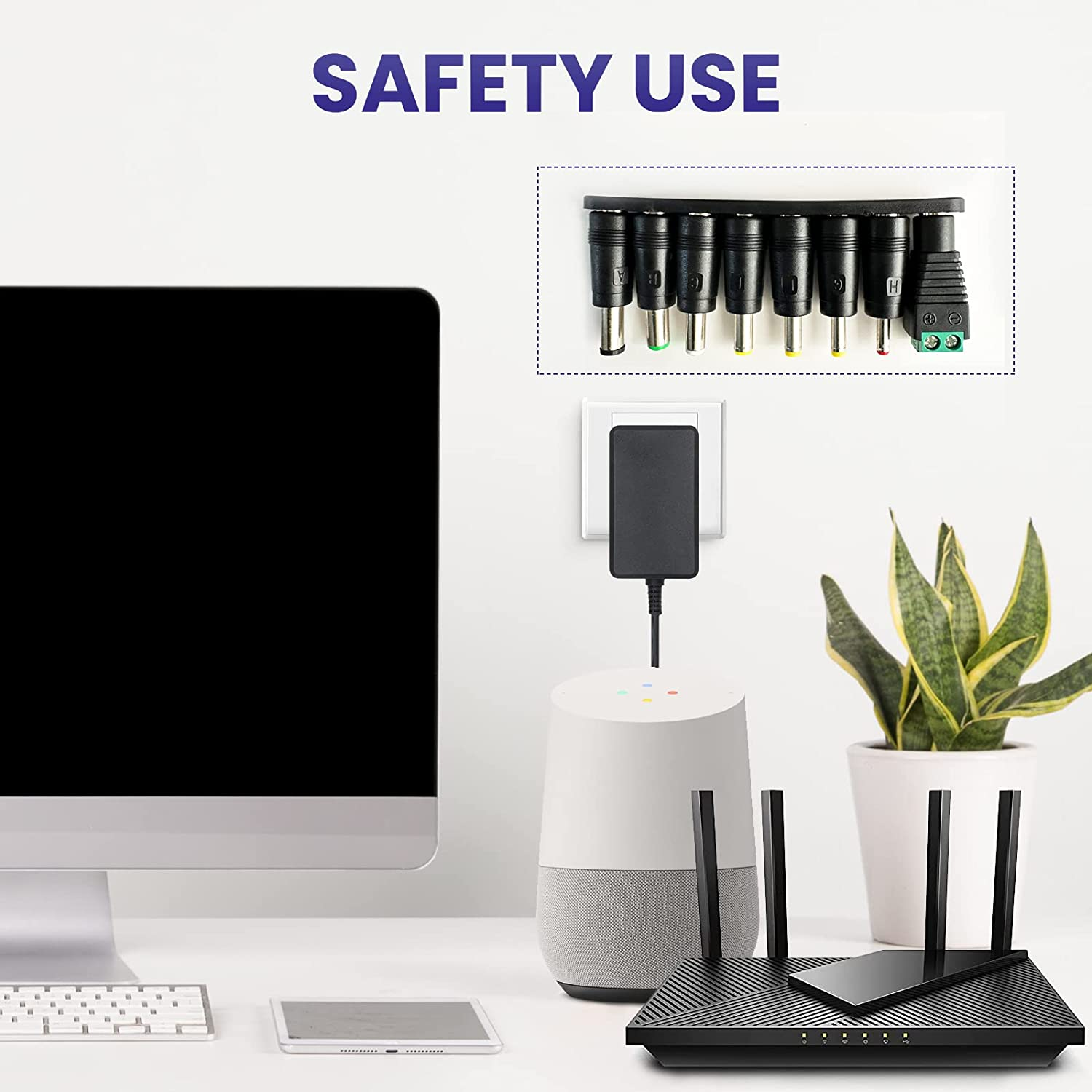 AC to DC 12V 3A Power Supply Adapter for CCTV Camera DVR NVR, Router, Network Switch, LED Strip,Speaker, TV Box, Light Electronic Organ and Other Household Electronics Plug 5.5Mm X 2.1Mm image number 2