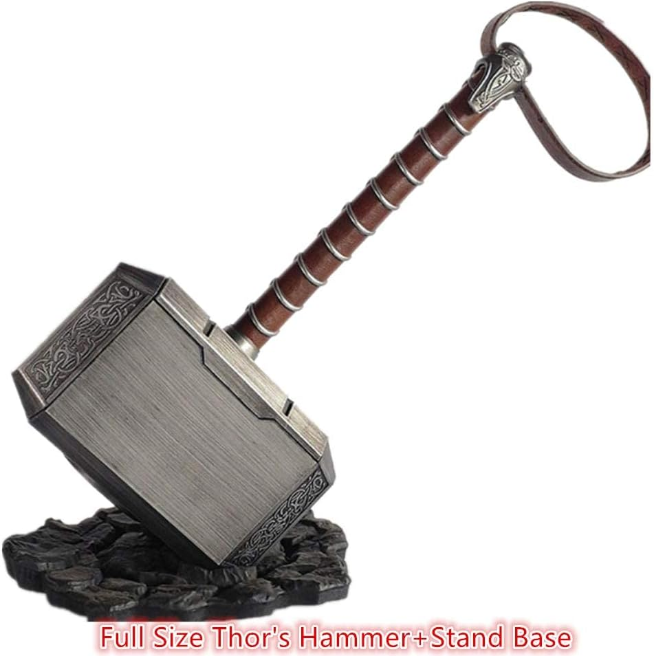 Damdos Halloween Prop 1:1 Thor'S Hammer Thunder Hammer+ Stand Base ABS Thors Hammer Cosplay Birthdays Gifts image number 2