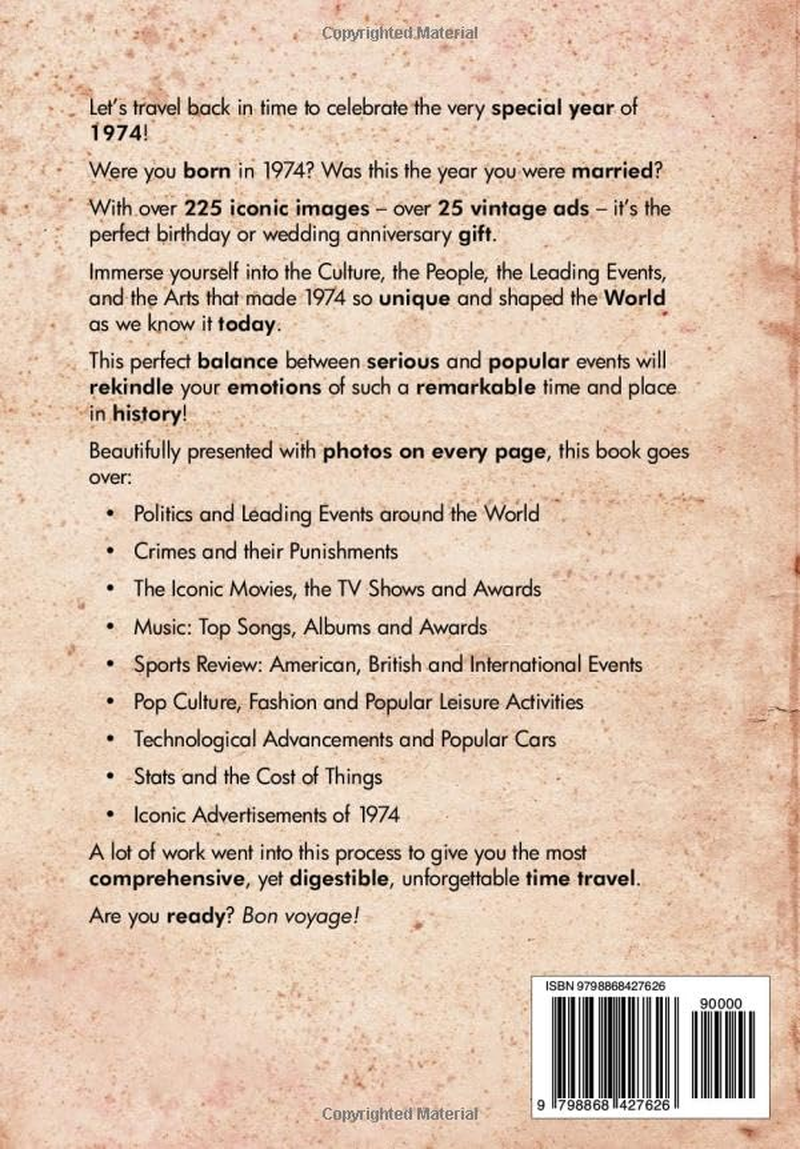 Time Traveling to 1974: Celebrating a Special Year