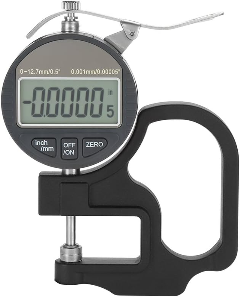 Digital Thickness Meter for Paper, Leather, Cloth - Precision Measurement Tool with Digital Display, Range 0-12.7Mm, Accuracy 0.001Mm image number 2