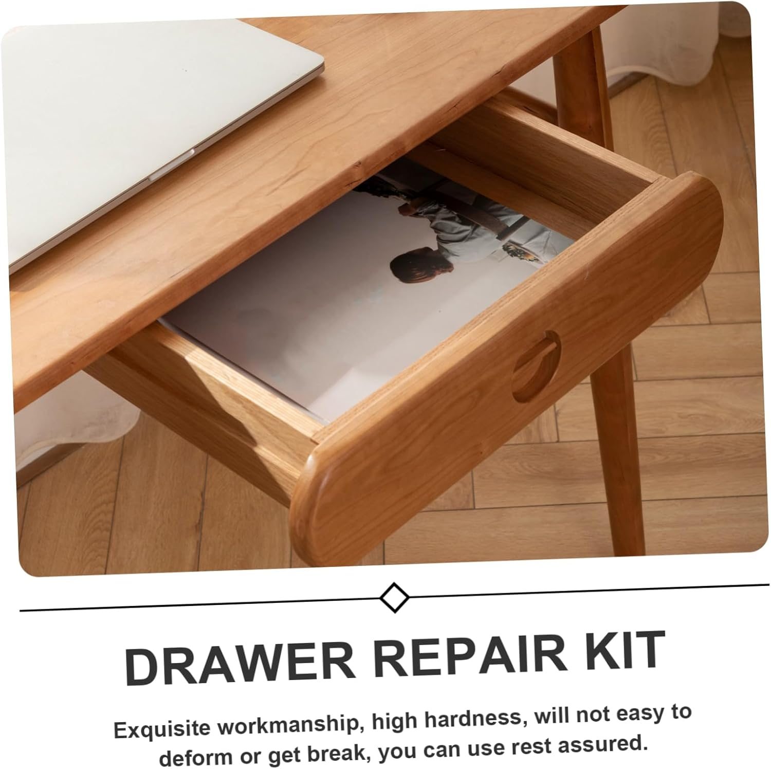 PLAFOPE 50Pcs 45&deg; Plastic Angle Corner Codes with 4X16 Rainbow Self-Tapping Screws Cabinet Bottom Wedges Drawer Repair Kit for Sagging Drawer Reinforcement and Shelf Support image number 6