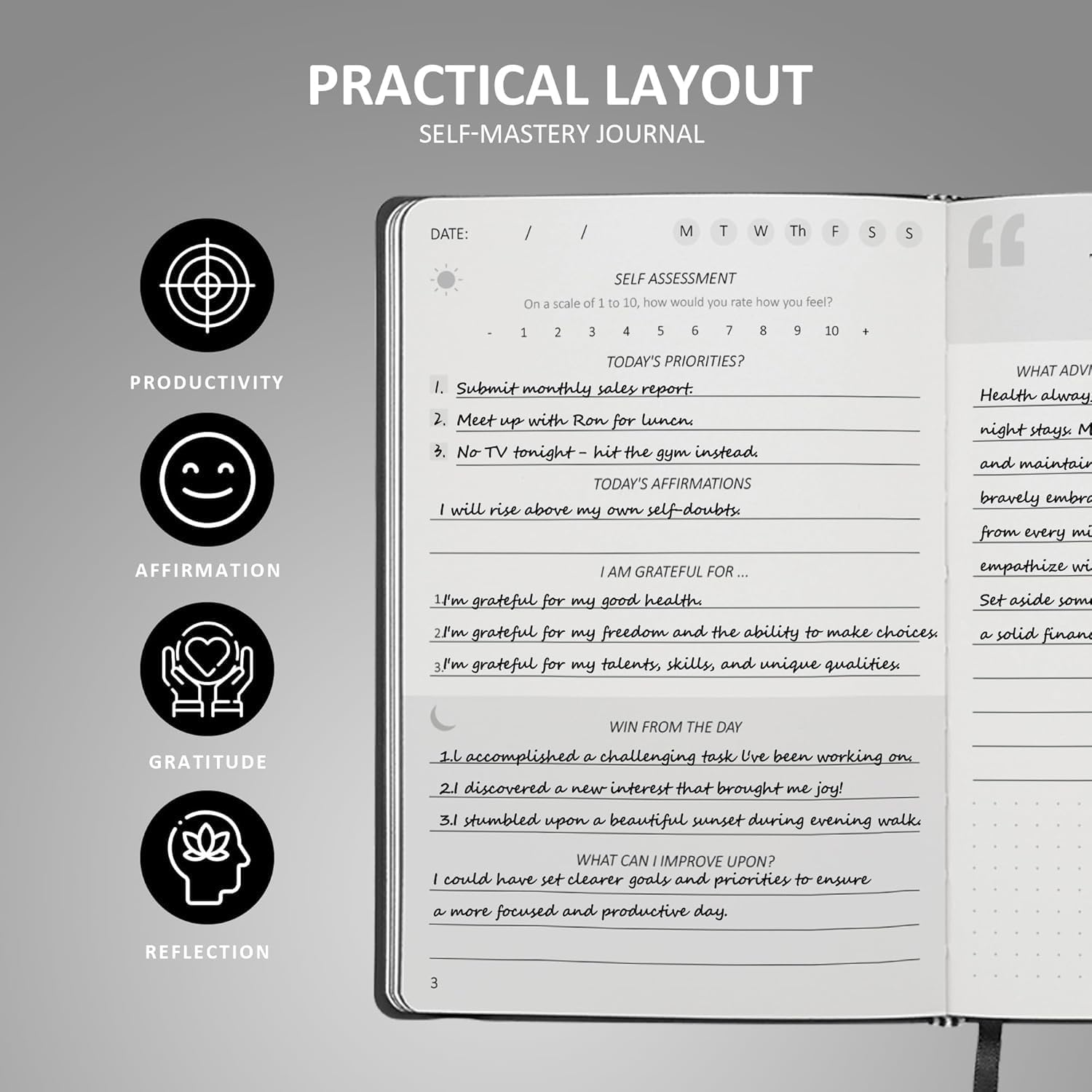 5 Minute Gratitude Journal for Men with Prompts | 15-Week Self Care Journal for Mental Health, Self-Reflection and Happiness | Inspire Wellness and Growth image number 2