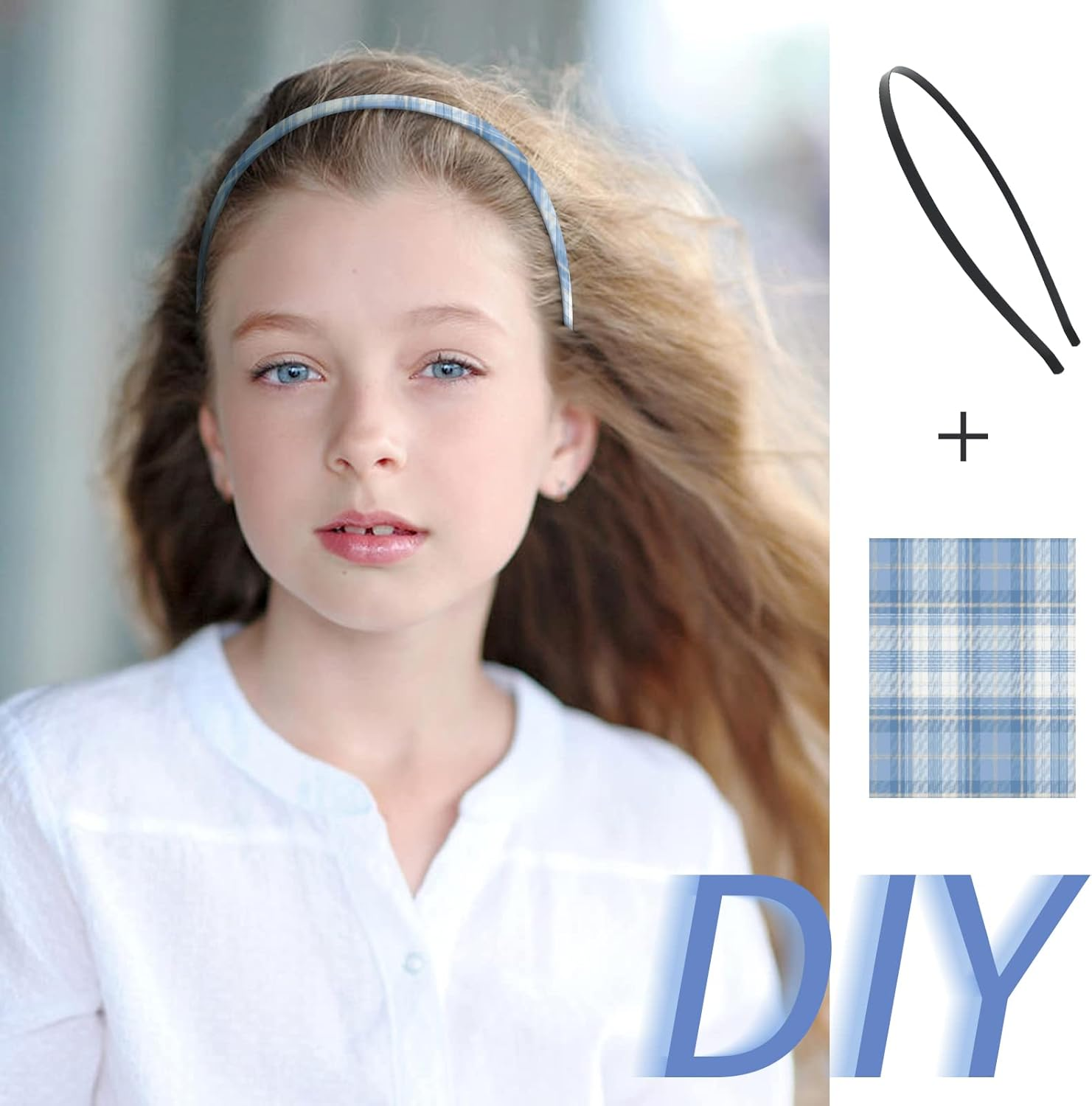 Cinaci 30 Pack 5MM /0.2 Inch Wide Thin Blank Plain Smooth Metal Base DIY Headbands Hair Bands for Women Men Girls Hair Accessories Craft Silver Gold Black (Black) - Silver image number 7