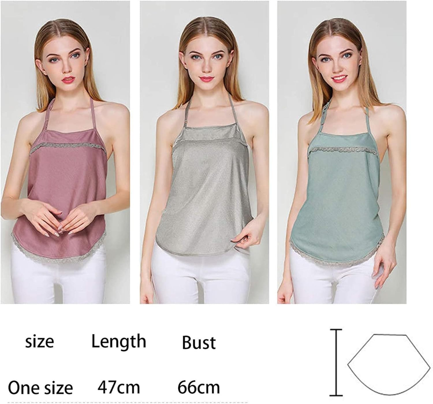 Maternity Wear, Protection Apron Wifi 5G Anti-Radiation Shield Tanks,Silver,M(Xxl) image number 4