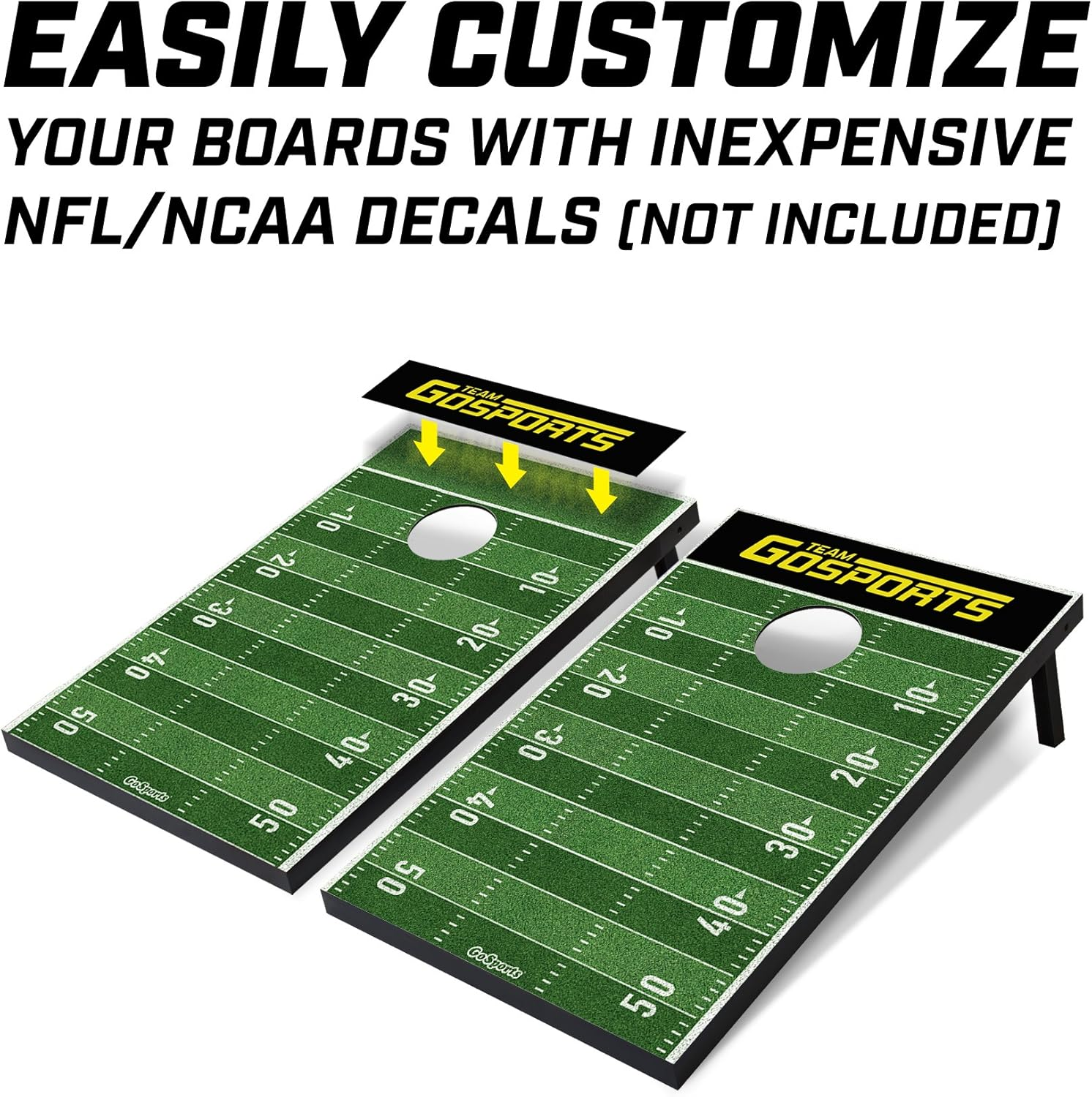 Gosports Classic Cornhole Sets &ndash; Choose 4'X2' or 3'X2' - Includes 8 Bean Bags, Travel Case and Game Rules (Choice of Style) image number 2