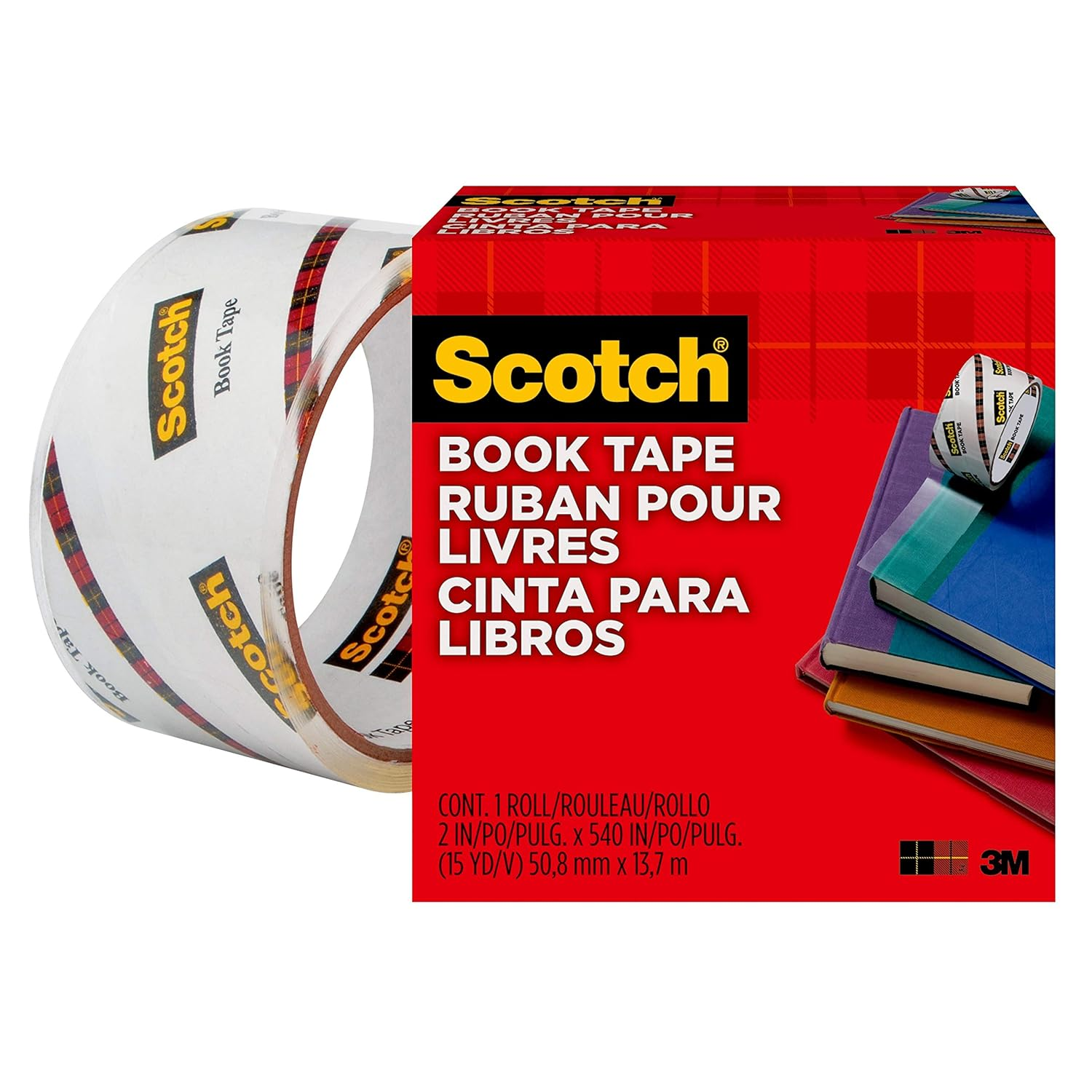 3M Scotch 845 50 Transparent Book Tape, Thick, 2.0 Inches (50.8 Mm) X 5.3 Ft (13.7 M) image number 3