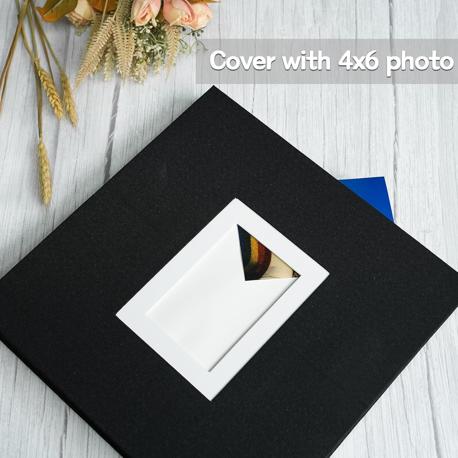 Vienrose Photo Album Self Adhesive for 2X3 4X6 5X7 8X10 Pictures DIY Scrapbook 40 Blank Pages Linen Cover Memory Book for Wedding, Baby Growth, Travel, Black image number 3