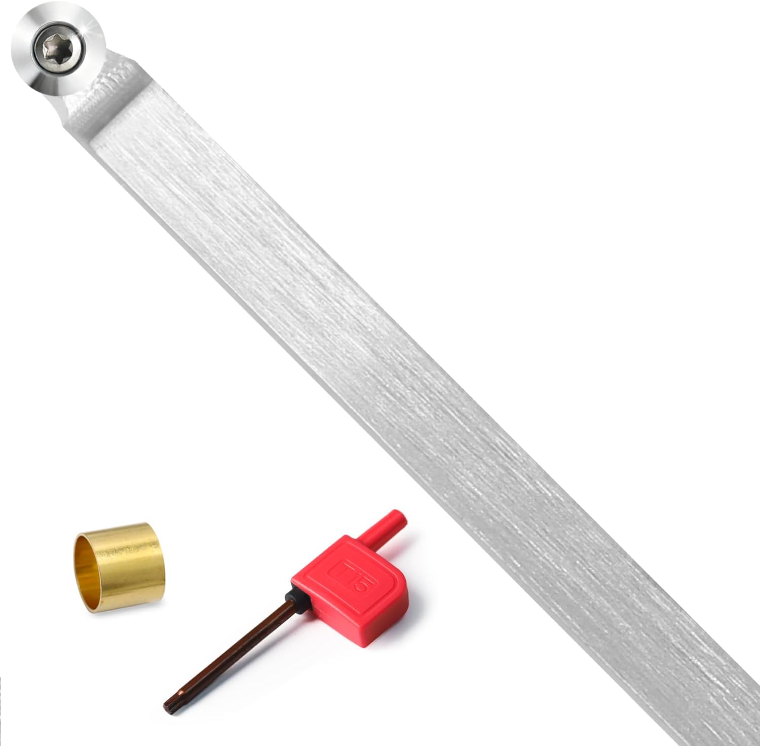 10 Inches Wood Turning Tool Carbide Tipped Lathe Chisel Finisher Tool Bar with Ci3 12Mm round Carbide Insert Cutter for Wood Hobbyist or DIY or Carpenter,Handle Not Include image number 1