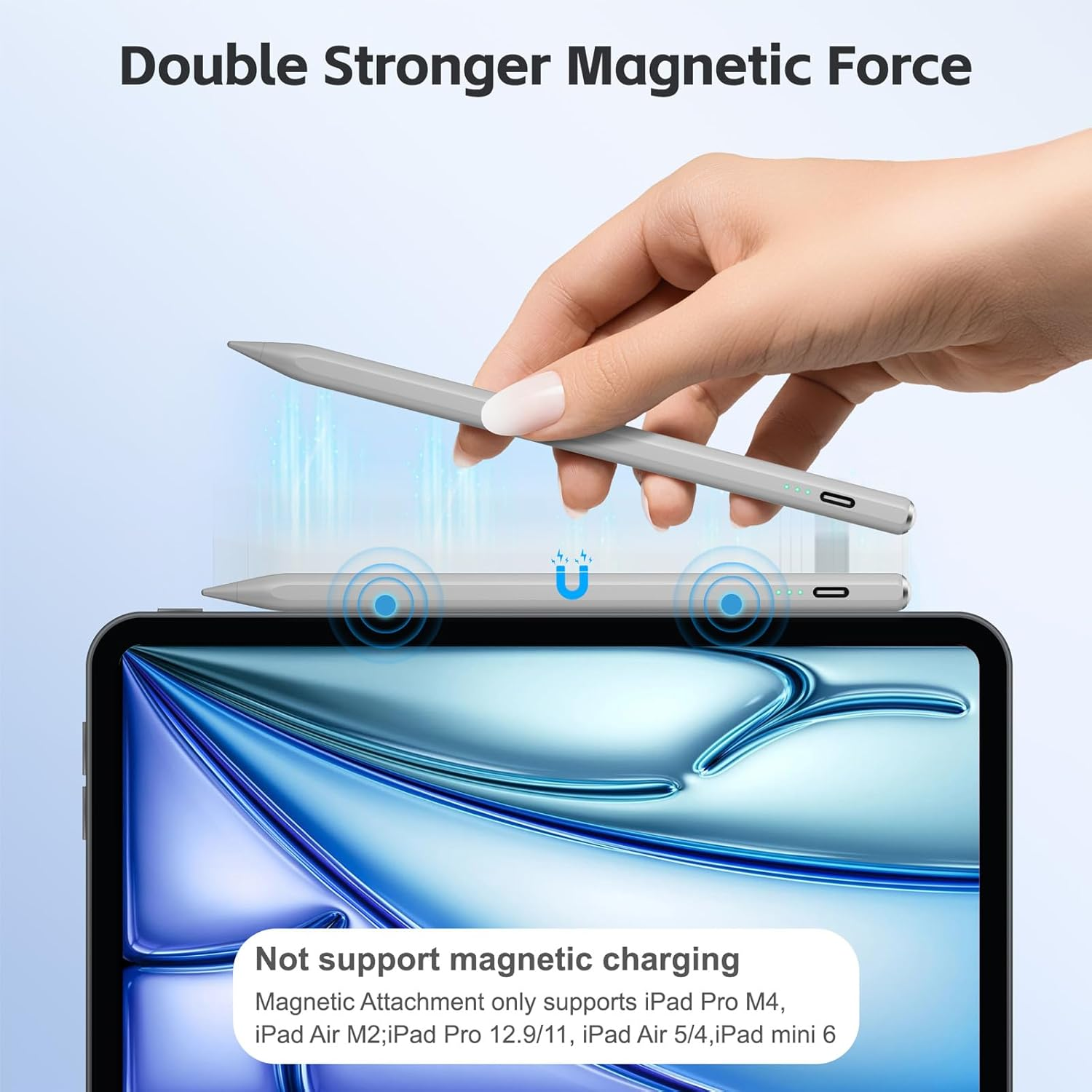 Stylus Pen for Ipad 2025-2018 with 13 Mins Fast Charge,Tilt Sensor Palm Rejection Pencil for Ipad 10/9/8/7/6Th,11Th A16,Air 11/13" M2/M3,Pro 11/13" M4/M5,Pro 12.9",Air 5/4/3,Mini 7/6/5 - Matte Black image number 2