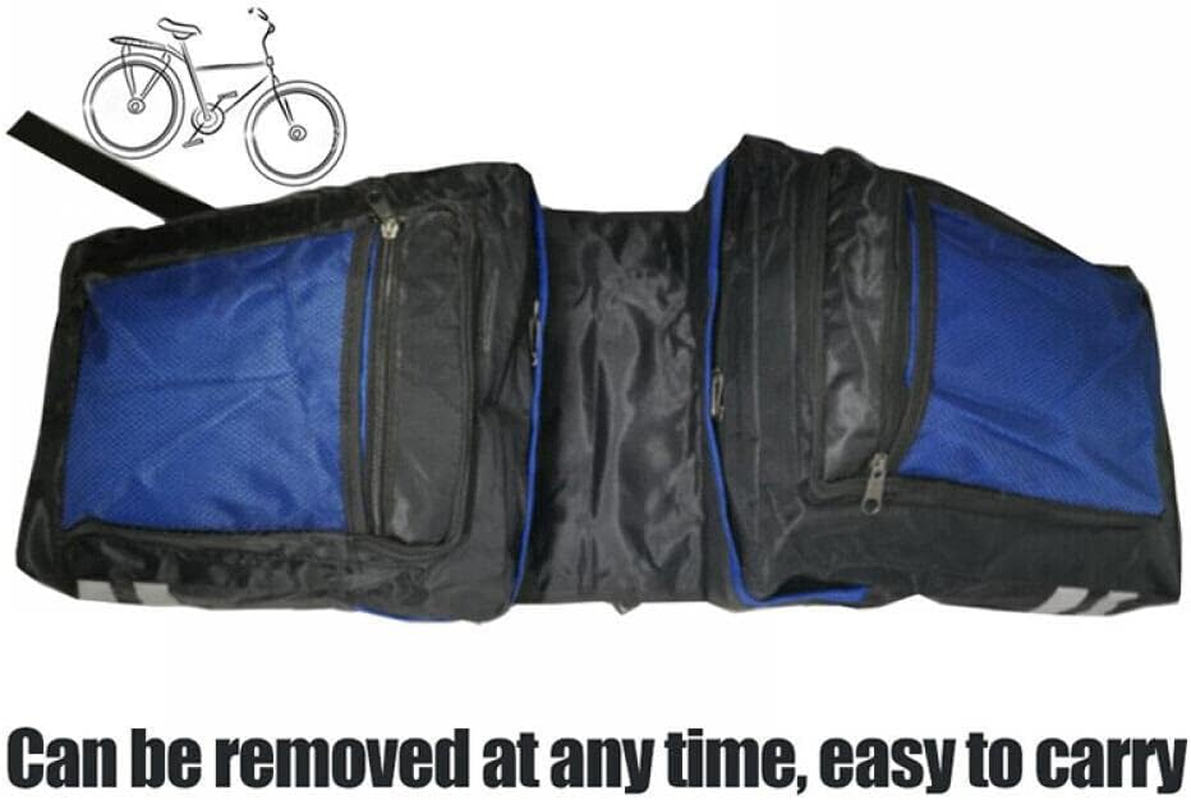 AIMALL Waterproof Bike Pannier Bag - 12.4"X10.2"X6.3" 840D Oxford Rear Rack Cycling Bag with Reflective Straps, Universal Fit for Bicycle Commuting/Touring image number 3