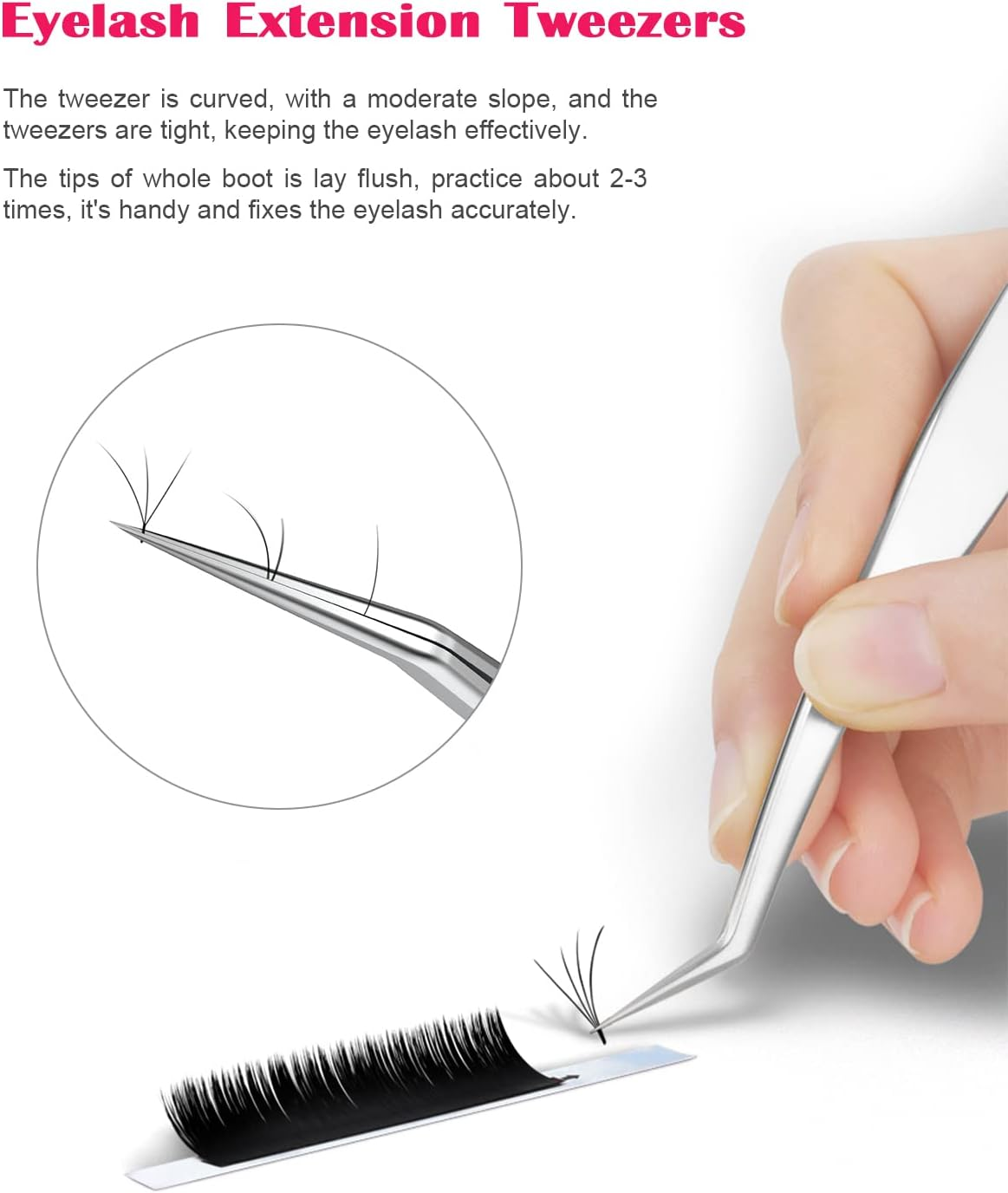 FVION 2 Pieces Eyelash Enhancer, Curved Eyelash Extension Tweezers/Eyebrow Brushes - Tweezers for False Eyelash Extensions, Eyelash Separator Comb, Lash Lift Makeup Tool - Green image number 4