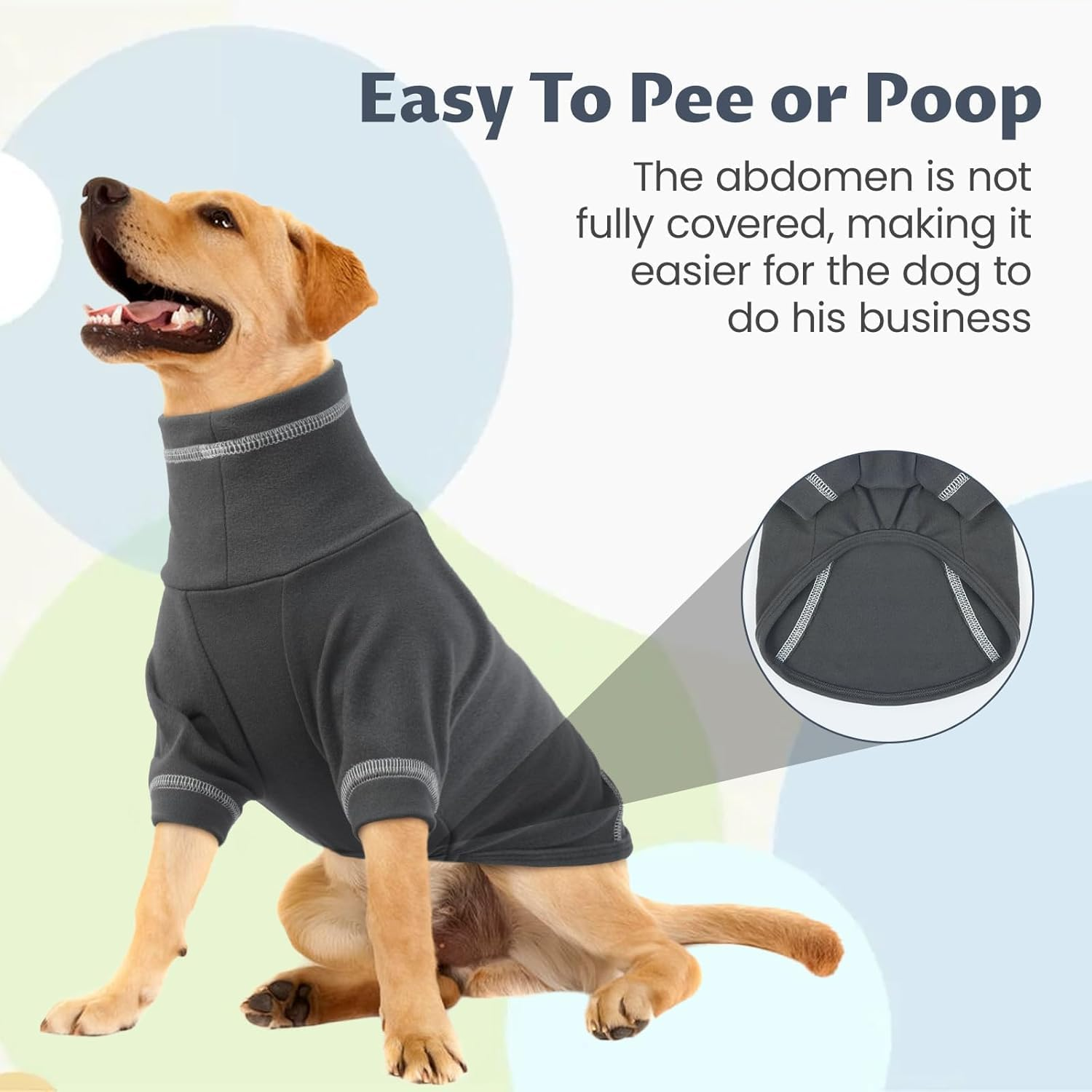 Kuoser Fleece Dog Sweater, Soft Pullover Large Dog Sweater, Turtleneck Dog Sweaters for Small Dogs Girl Boy, Fall Warm Dog Winter Clothes with Sleeves, Dog Fleece Sweatshirt Vest Coat(S,Darkgray) image number 4