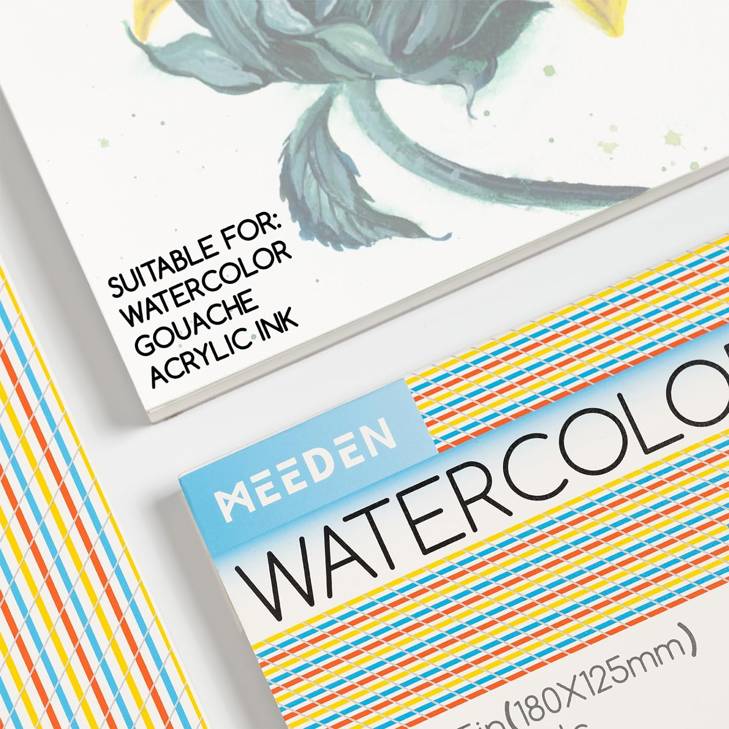 MEEDEN Watercolour Paper Block, 100% Cotton Watercolour Paper Pad of 20 Sheets, 140Lb/300Gsm, Acid-Free Art Paper for Watercolour, Gouache, Ink and More, 10" X 7" Rough Grain image number 7