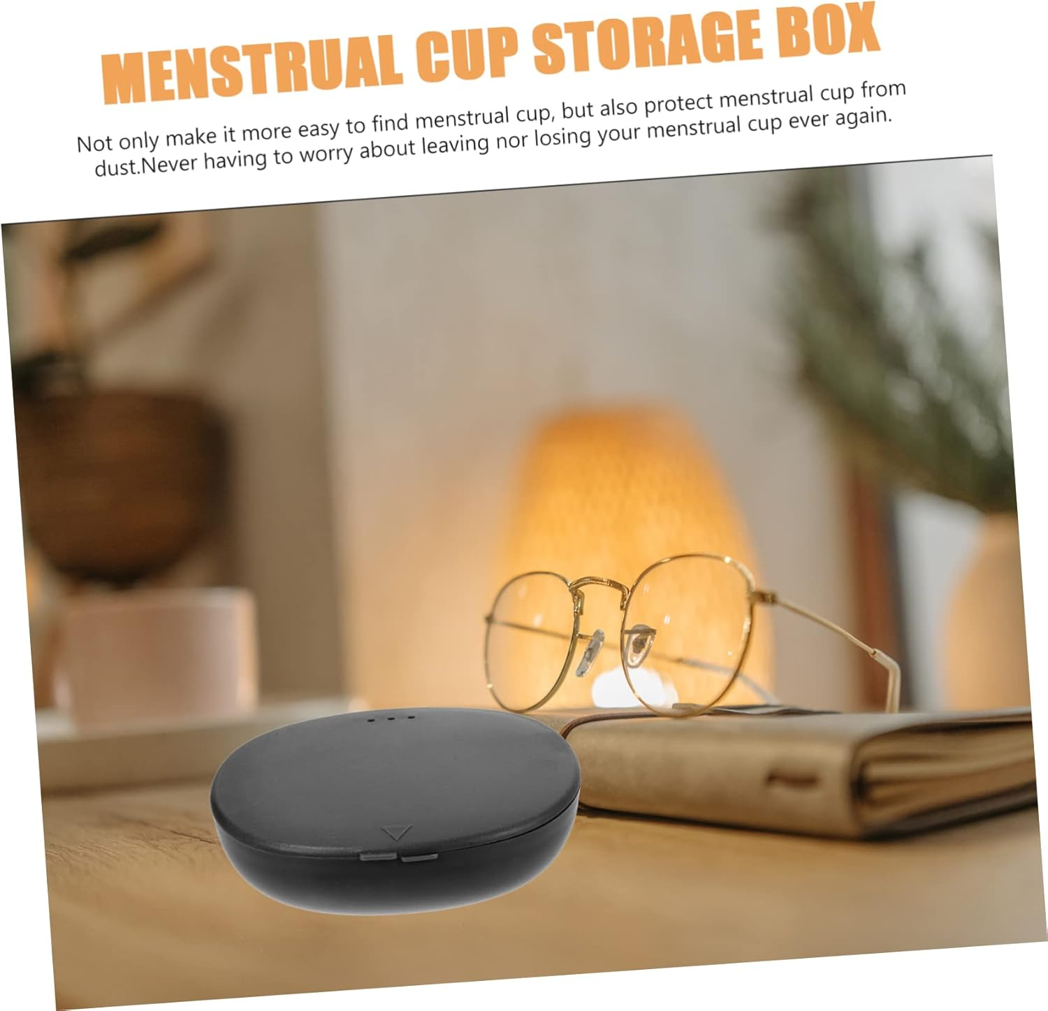 Outanaya Storage Box 2Pcs Plastic Carrying Case Travel Container for Women Period Cups Outdoor Carrier Black image number 1