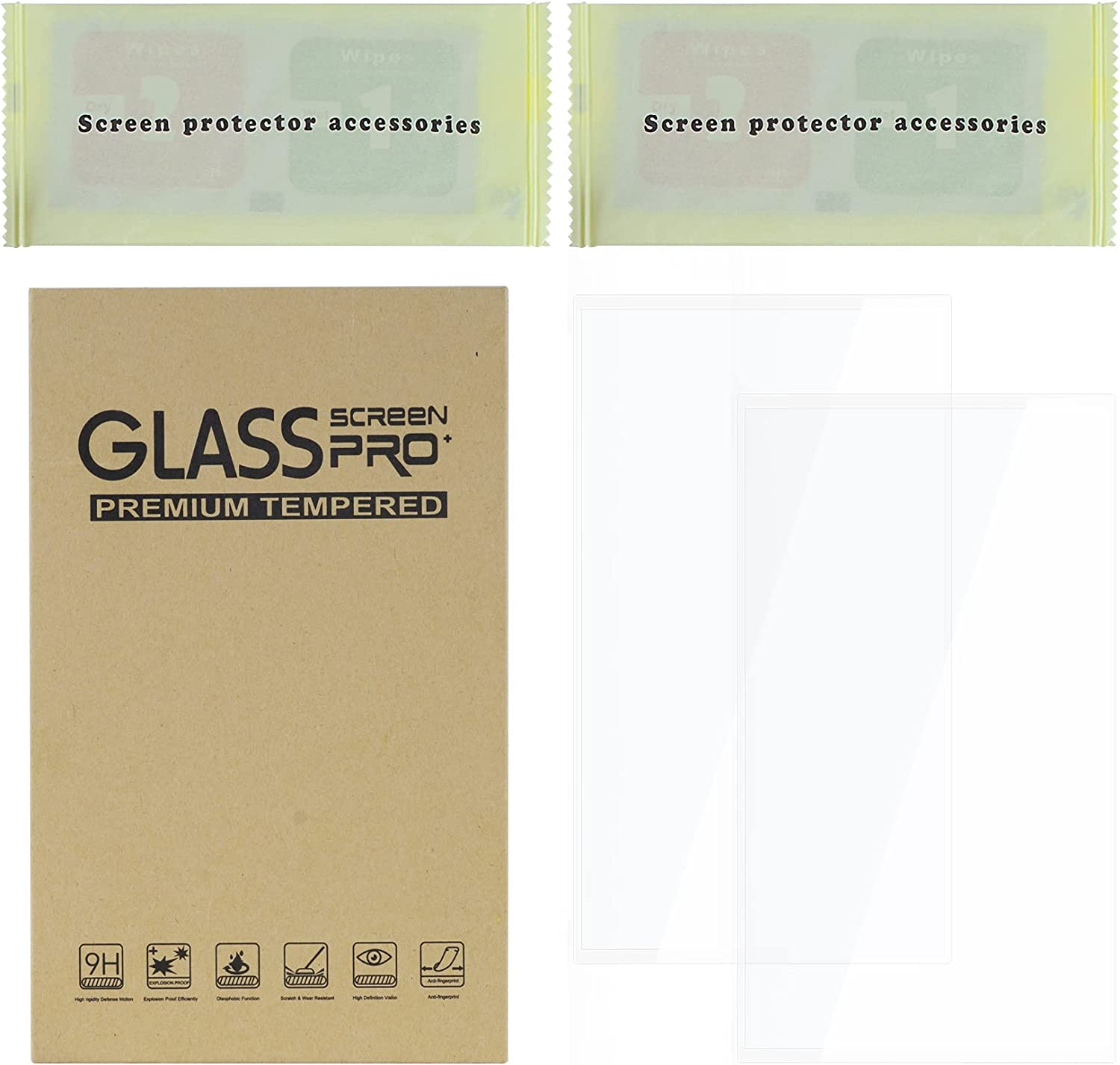 Playvital White Border Tempered Glass Screen Protector for Nintendo Switch OLED, Anti-Scratch Air Release Transparent HD Clear Protector Film for Switch OLED - 2 Pack Included image number 6