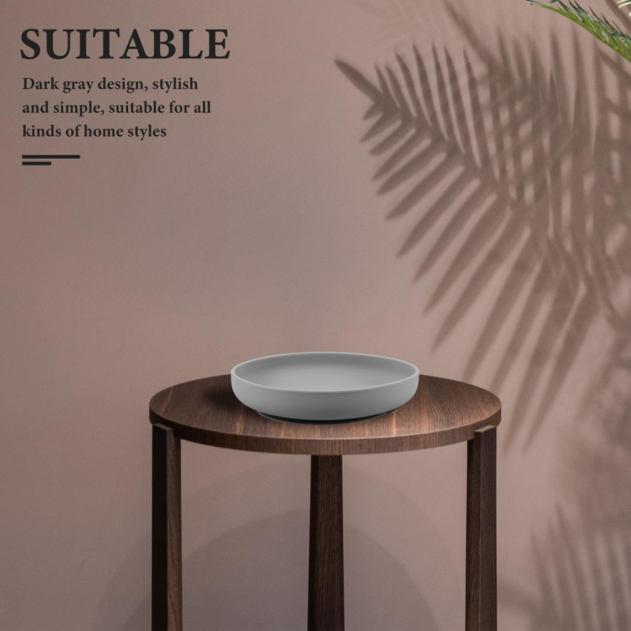 Healeved Anti-Spill Scoop Plate,Scoop Bowl with Suction Base Non-Slip Dish Adaptive Self Feeding Dinnerware for Disabled Handicapped Elderly Adults,Eating Utensils for Elderly Patients,Antishake Plate