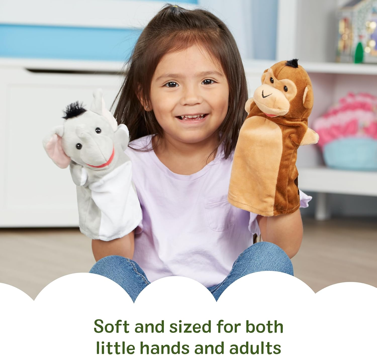 Melissa & Doug - Safari Buddies Hand Puppet Set (6 Pc)