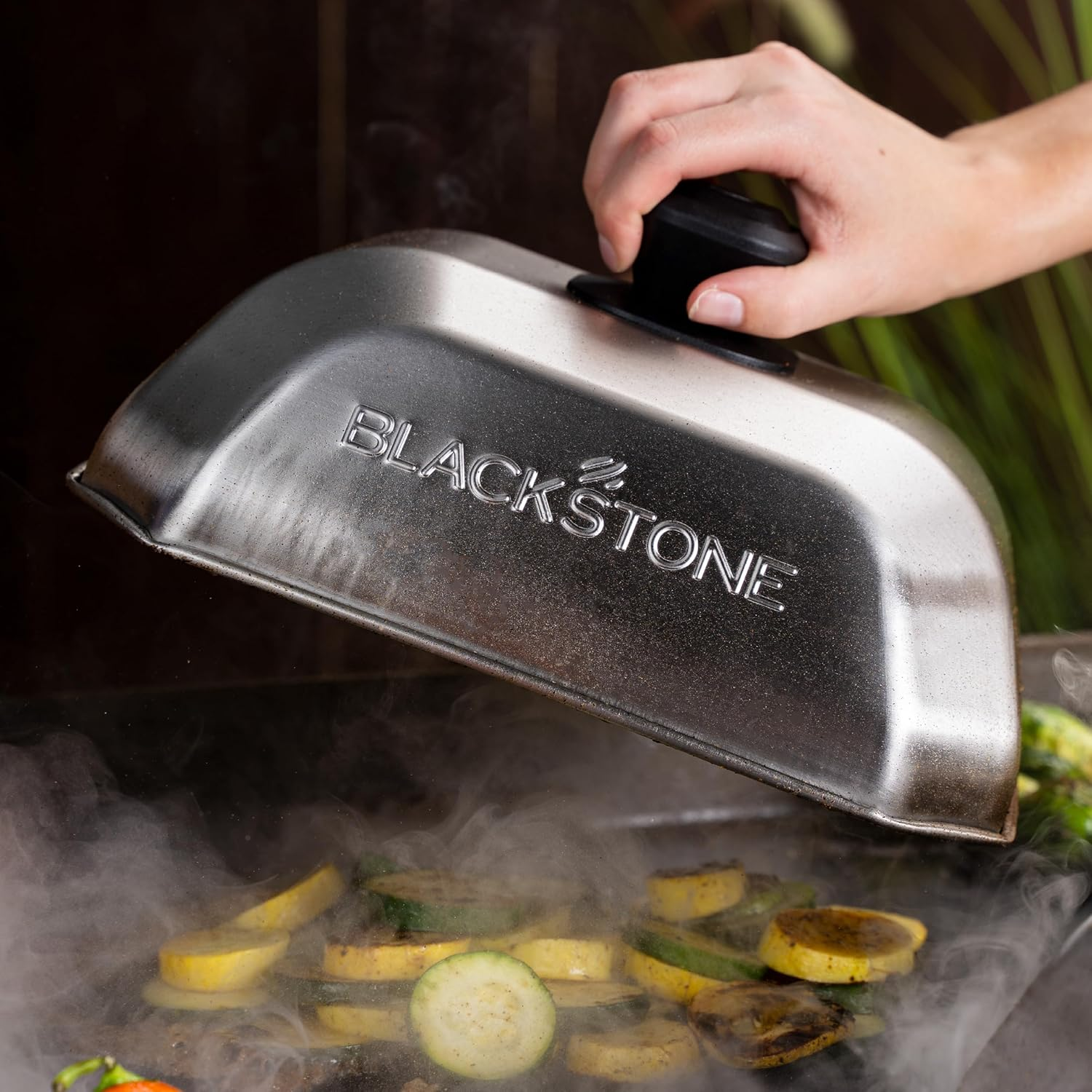Blackstone 5207 Rectangle Basting Cover Small 2-Pack Griddle Accessories, Stainless Steel, Cheese Melting Dome and Steaming Cover, Best for Use on Flat Top Griddle Grill Cooking Indoor or Outdoor