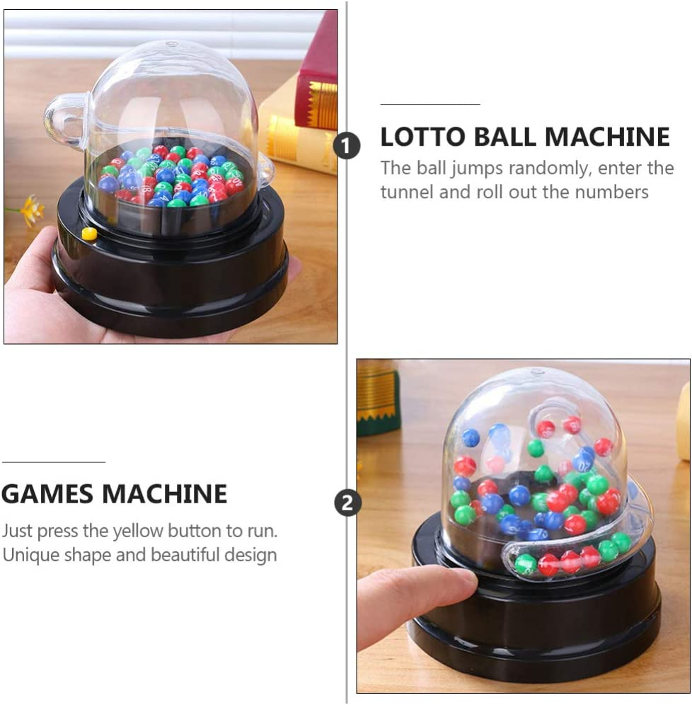 Bingo Game Set with Bingo Cage Bingo Balls Electric Machine Party Game for Adults Families Kids
