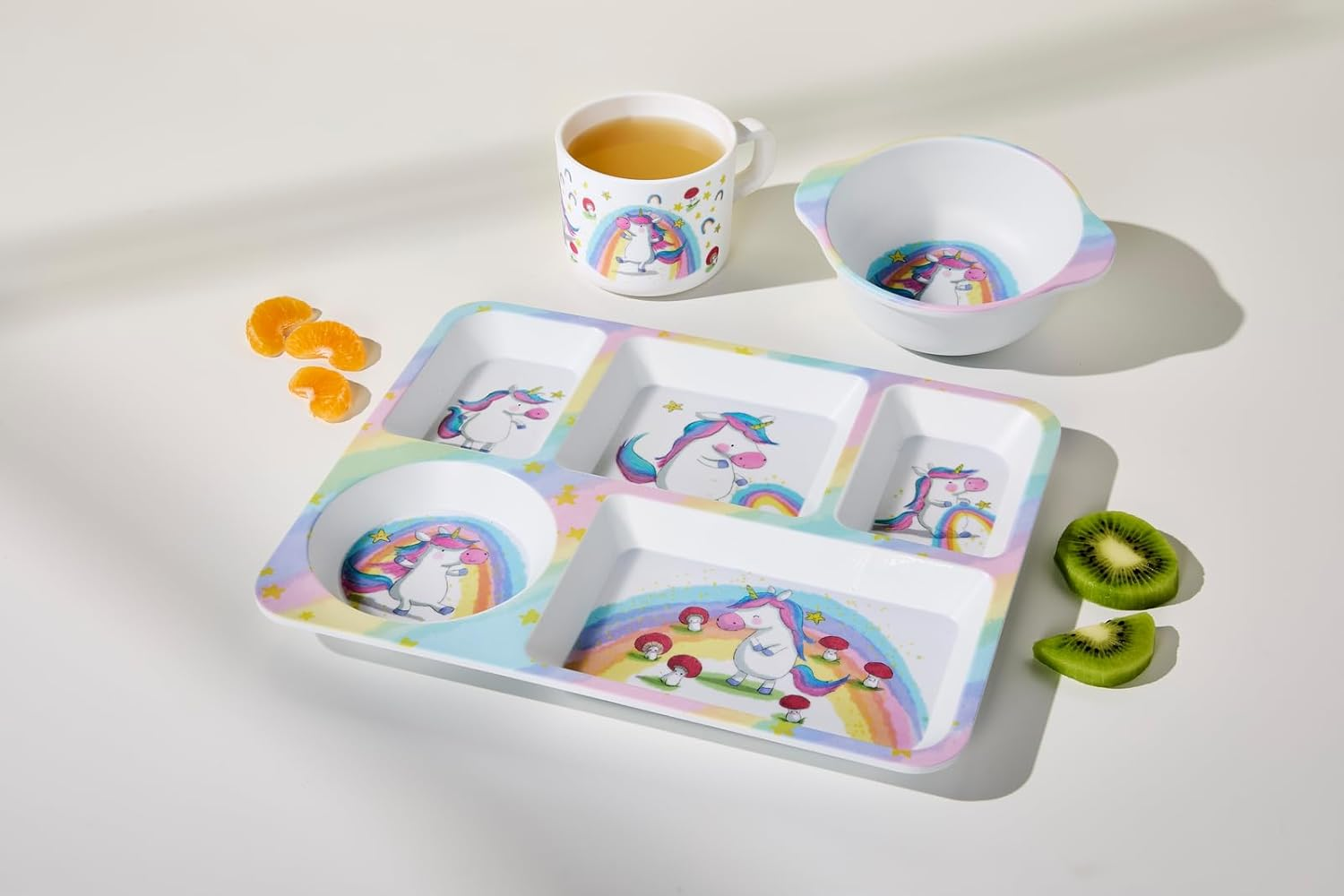 Maxwell & Williams Jedda Robaard Magical Tales Melamine 3Pc Dinner Set Unicorn Gift Boxed image number 5