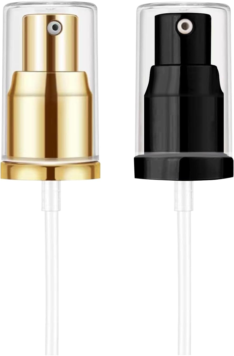 Chris.W 2Pack Foundation Pump Compatible with Maybelline Fit Me Liquid Foundation Makeup(Gold+Black) image number 2