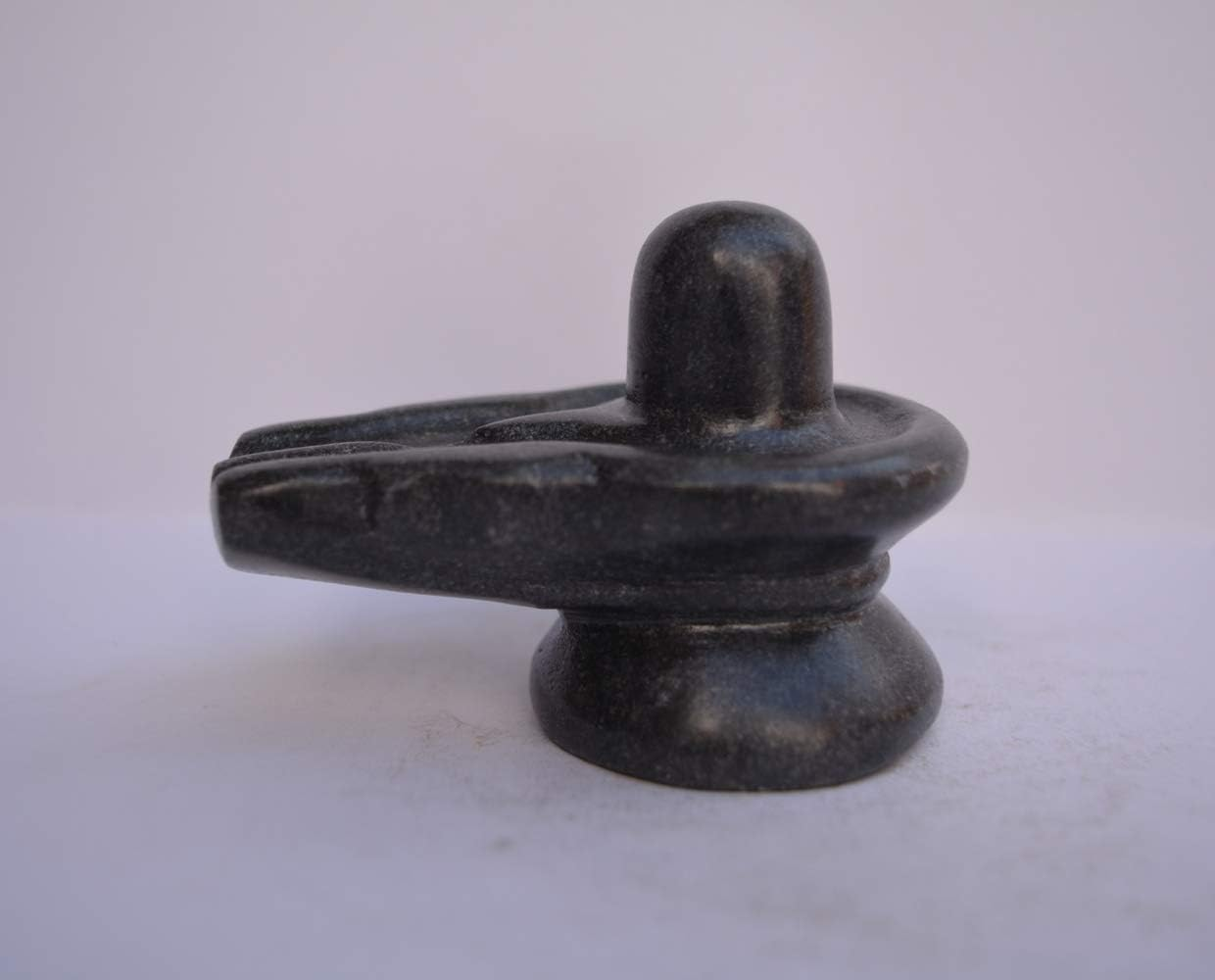 Marble Shivling Shiva Lingam 3 Inch &ndash; Handcrafted Black Marble Shivling Idol for Home Mandir, Puja, and Altar | Traditional Hindu Lord Shiva Statue for Prayer, Spiritual D&eacute;cor, and Rituals image number 2