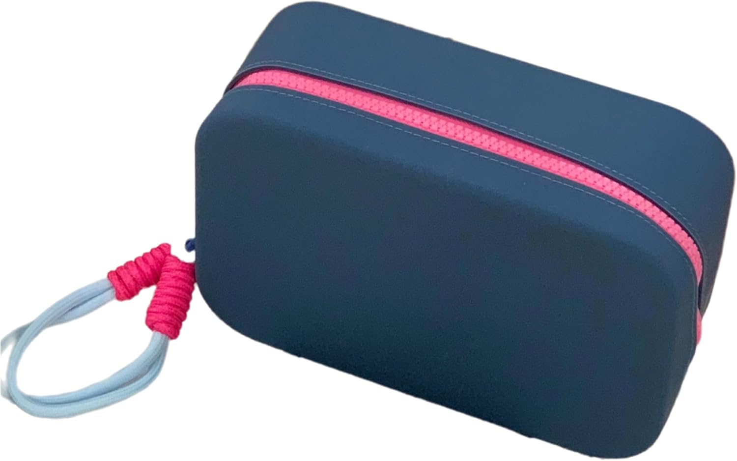 Makeup Bag,Cosmetic Case, Waterproof Stuff Bag, Beach Pouch for Swimming, Travel Makeup Bag, Silicone Toiletry Bag, Makeup Organazier Versatile Zipper Bag (Navy) image number 5