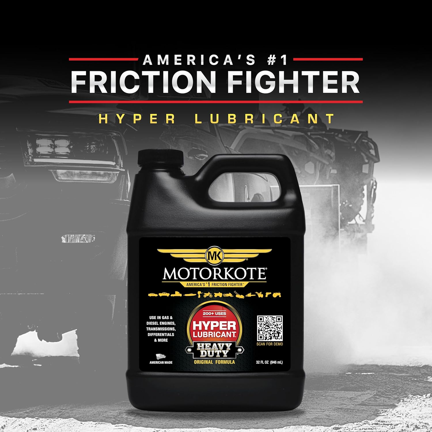 Motorkote MK-HL32-06 Heavy Duty Hyper Lubricant Engine Treatment, 32-Ounce, Single, Black image number 5