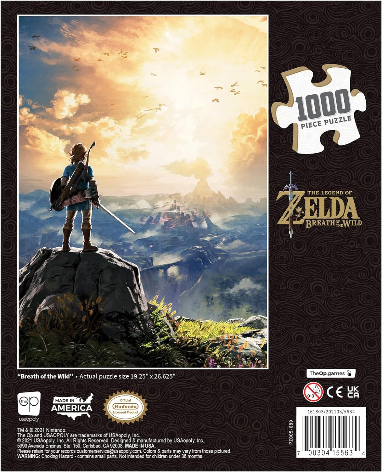 Usaopoly the Legend of Zelda Breath of the Wild 1000 Piece Jigsaw Puzzle Collectible Puzzle Featuring Link from the Legend of Zelda Video Game Officially Licensed Nintendo Merchandise image number 1