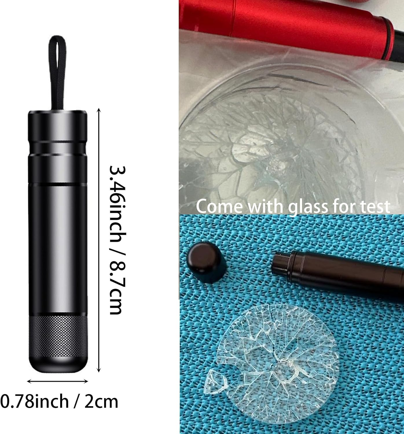 Car Window Breaker Tool 2 Pcs, Glass Breaker Safety Life Hammer Car Escape Tool