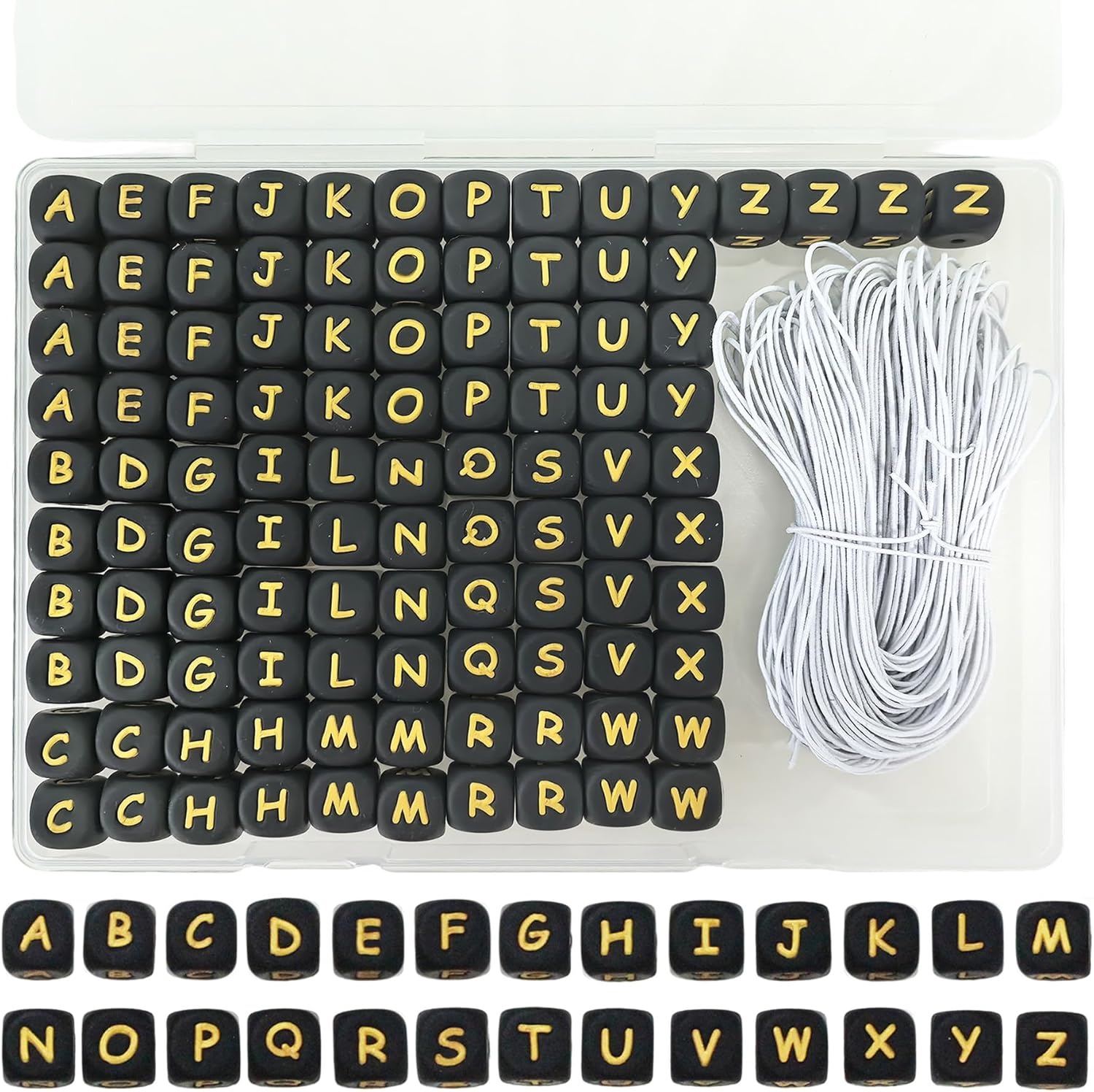 100 Pieces Silicone Beads, Betterjonny 10 Colors Loose Beads with Storage Box 15Mm Cow Leopard Print round Beads for Necklace Bracelet DIY Crafts