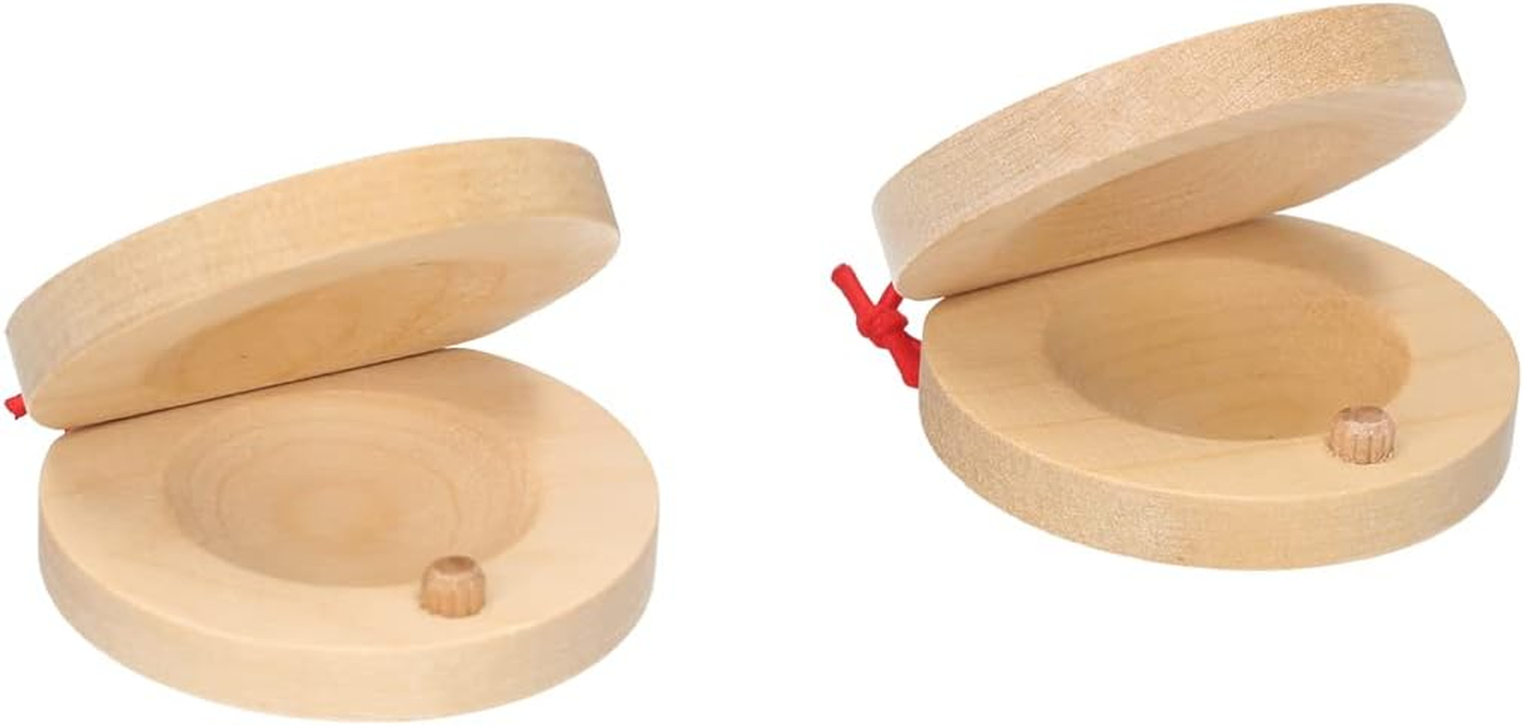 Tignapoo Pair of Castanets Wooden Castanet Finger Clappers Musical Instrument