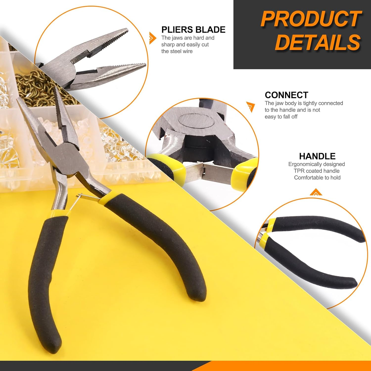 1533Pcs Hypoallergenic Earring Making Supplies Kit with Earring Hook, Earring Back, Earring Posts, Jump Ring, Jewelry Pliers, Earring Holder Card, Clear Bag for Jewelry Making Earring Repair