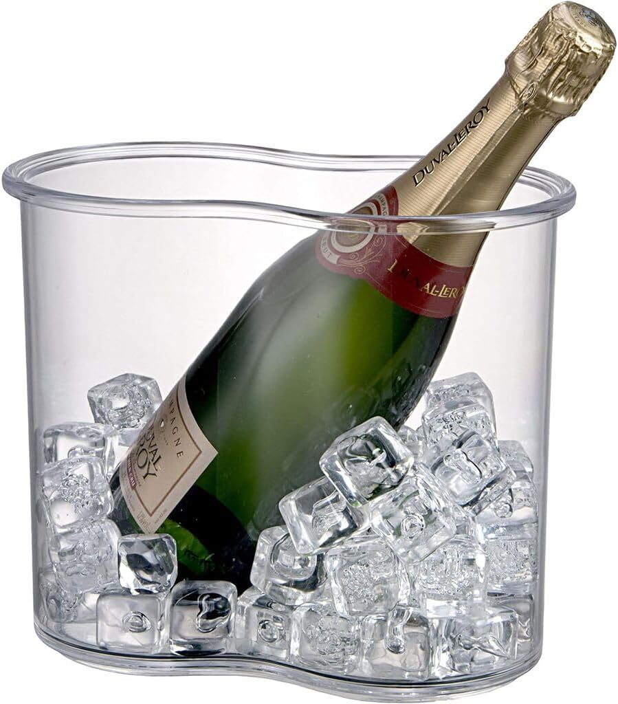 Prodyne Twin-Chill 2 Bottle Iceless Wine Cooler, Clear image number 1