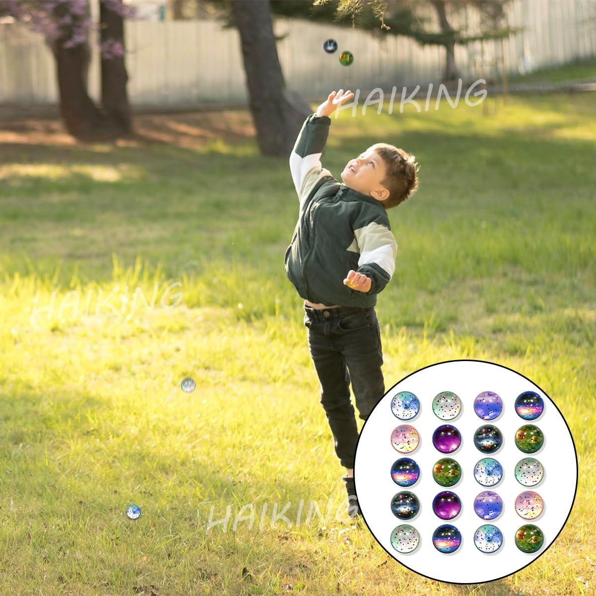 Space Bouncy Balls, 20 Pcs Galaxy Theme Bouncing Balls for Party Favors, Gift Bag Filling (30MM) image number 6