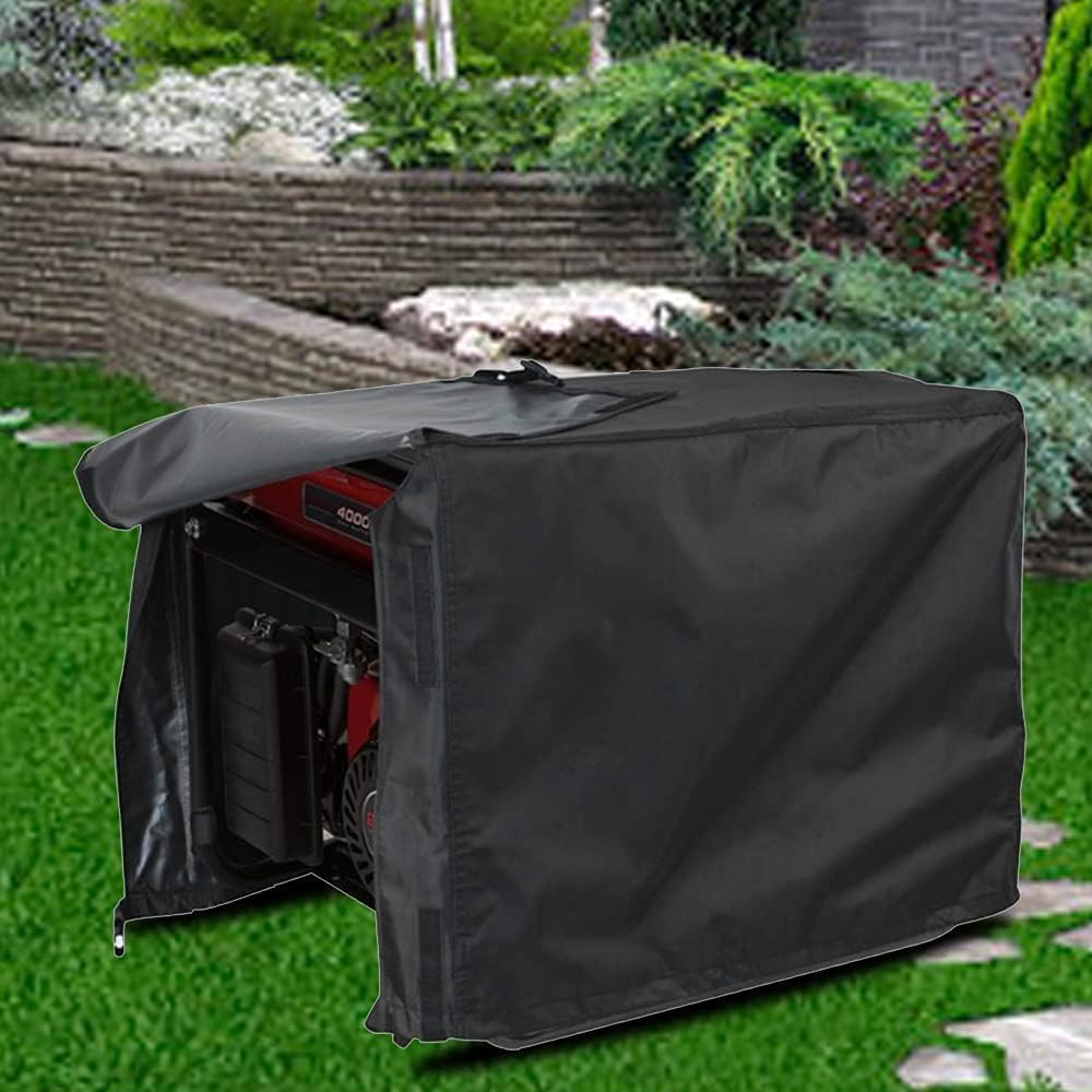 NUZAMAS Universal Generator Cover 66X51X51Cm Outdoor Waterproof Thicken Generator Tent Cover Dustproof Tarpaulin Power Generator Dust Cover Black image number 1