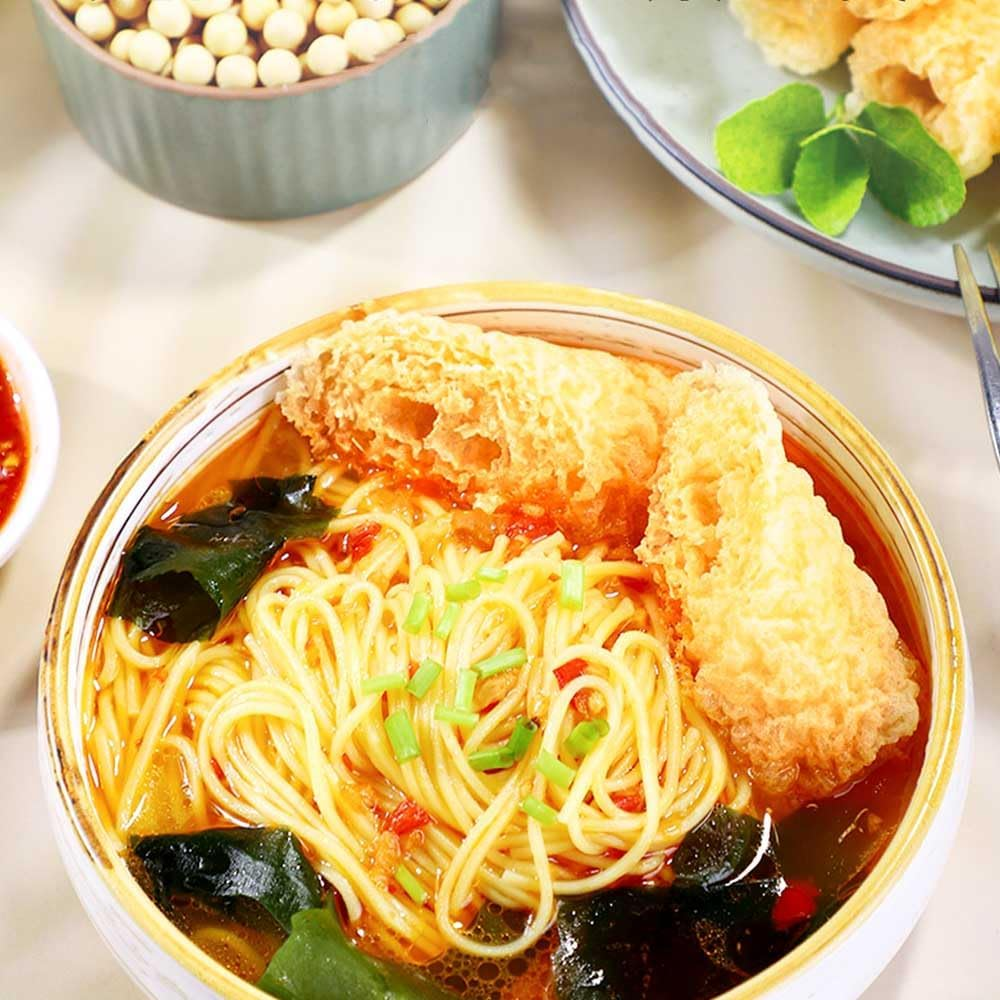 Delyco Dried Tofu Skin Crispy Tofu Skin Rolls Fried Bean Roll Golden Bean Curd Roll for Hot Pot, Soup, Noodle 120G image number 3