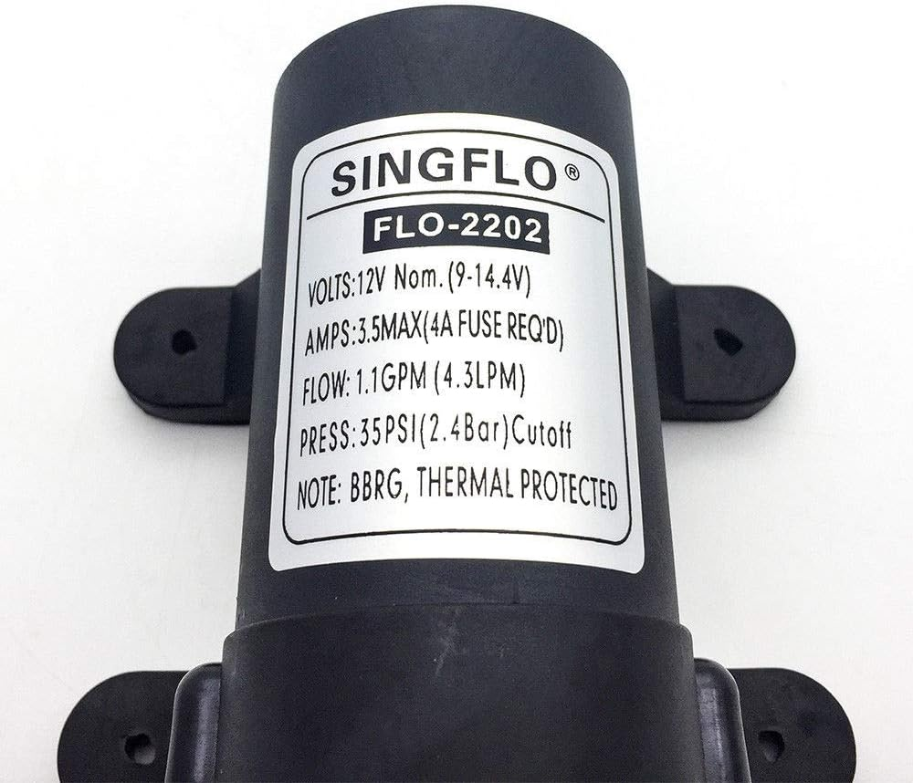 12V 4.3Lpm 42W Self Priming Water Pump High Pressure Caravan Camping Boat Marine Home Garden image number 3