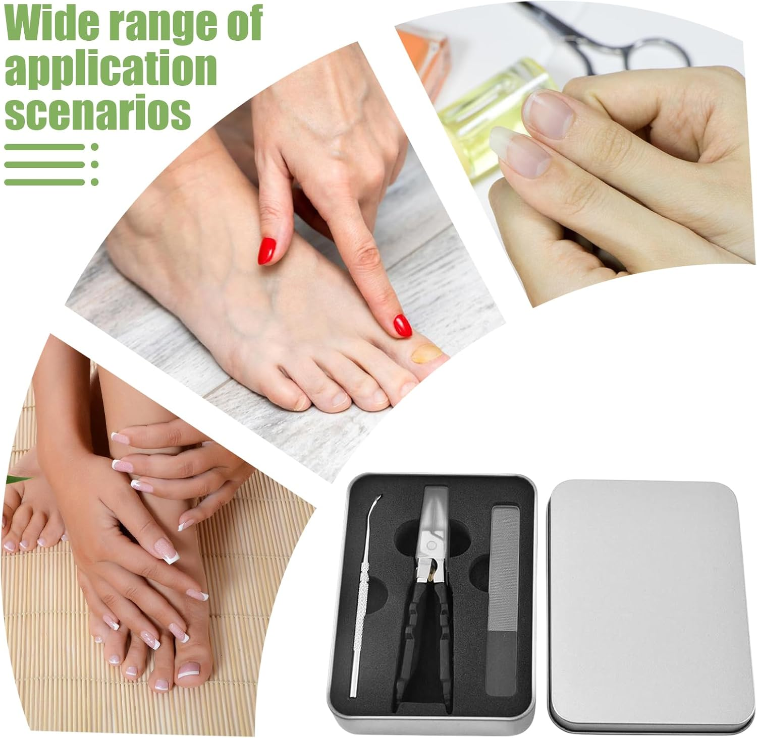 Oblique Nail Clippers - Slant Edge Nail Clippers - Stainless Steel Trimmers Wide Jaw Anti-Splash with File for Fingernail Feet Grooming Manicure Pedicure Seniors Men