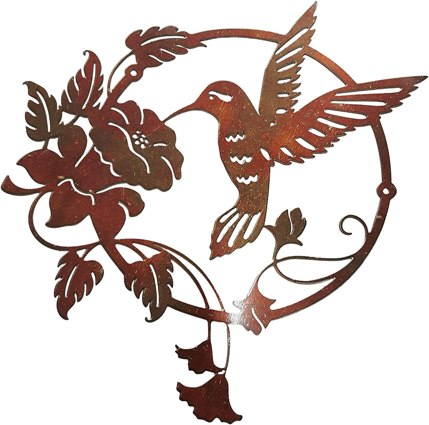 Bopfimer Iron Art Bird Wall Decor Garden Fence Lawn Hotel Wall Sculpture Ornaments Vintage Ornament for Indoor Outdoor Home A