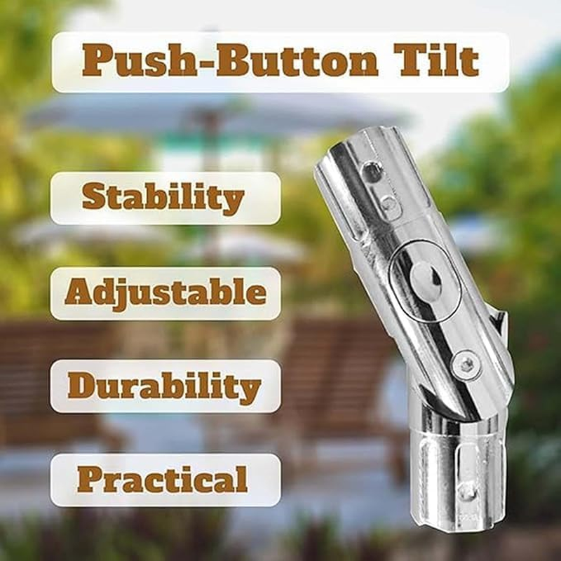 Patio Umbrella Replacement Parts Button Tilt Adjustment Device for Garden Umbrellas Multipurpose Umbrella Spare Parts Waterproof Outdoor Umbrella Attachment for Garden Party Balcony image number 3