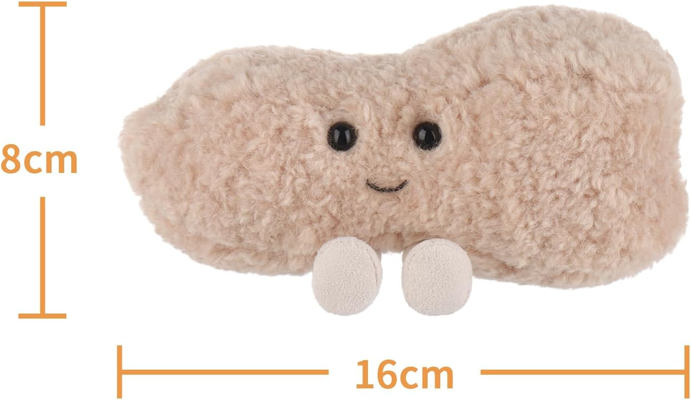 Apricot Lamb Fresh Peanut Stuffed Animals for Kids, Soft Cute Plush Toys for Baby Girl and Boy, 6.7 Inches image number 2