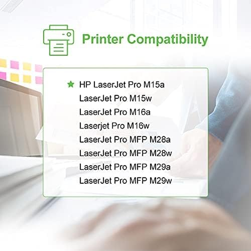 48A Toner Cartridge Replacement for HP 48A CF248A 248A Compatible for HP Laserjet Pro M15W M15A M16A M16W Laserjet MFP M28W M28A M29A MFP M29W M14 M17 M30W M31W Printer Ink (Black, 2-Pack) image number 3